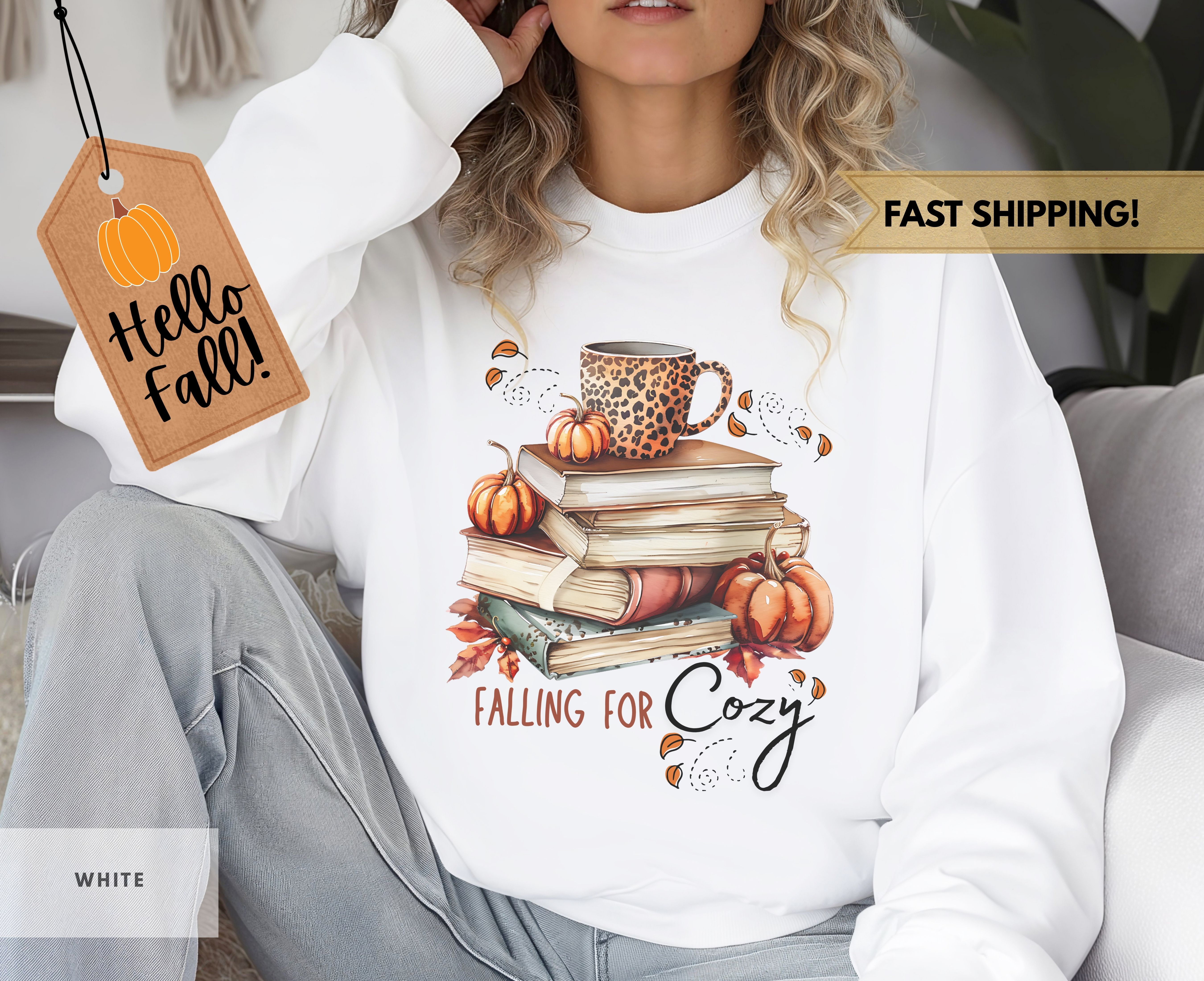 Cozy Fall Reader Sweatshirt, Book lovers, Boho Coffee Lovers, Fall Apparel, Crewneck, Gift for Her, Casual Outdoor Wear