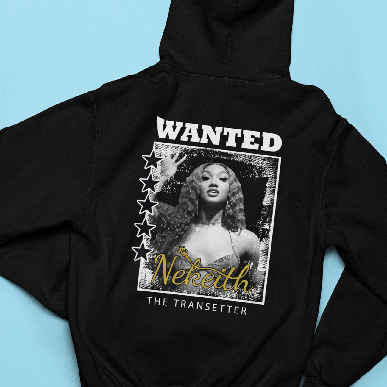 Wanted: The Transetter - NeKeith Unisex Hooded Sweatshirt product thumbnail image Wanted: The Transetter - NeKeith Unisex Hooded Sweatshirt product thumbnail image