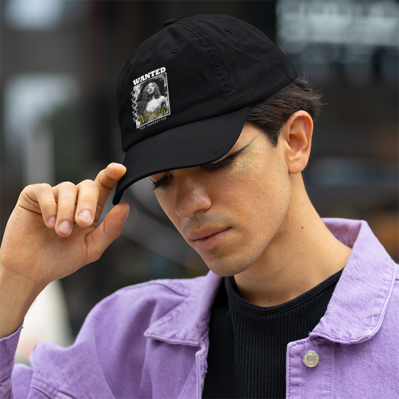 Wanted: The Transetter - NeKeith Unisex Distressed Cap product thumbnail image