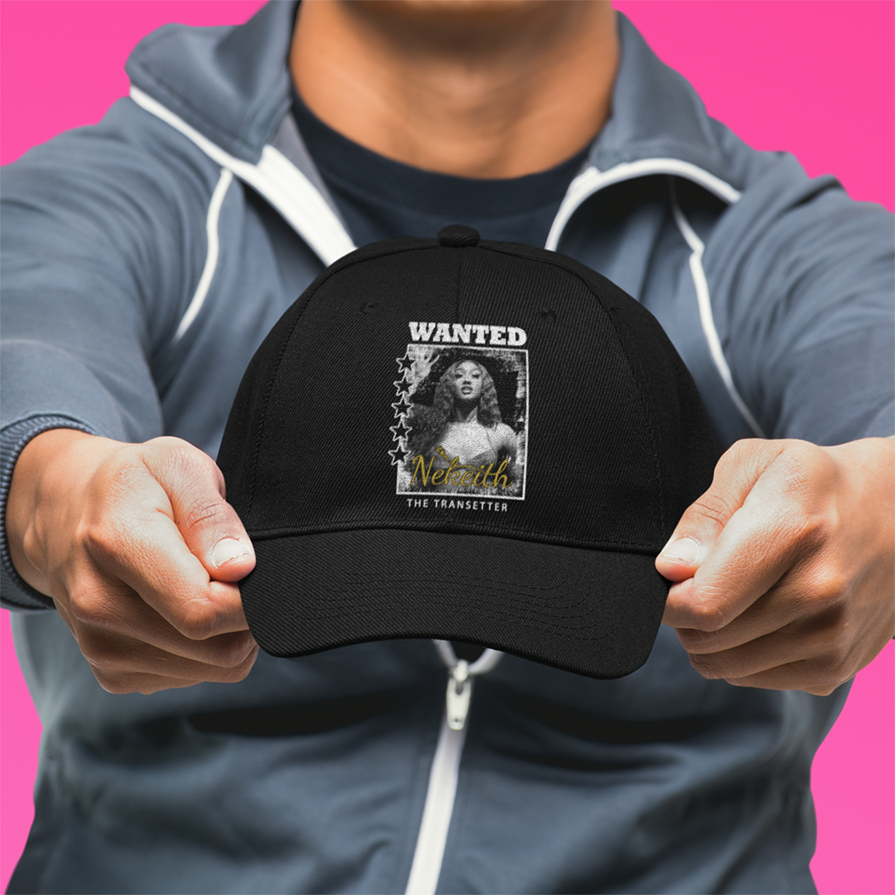 Wanted: The Transetter - NeKeith Unisex Distressed Cap product thumbnail image