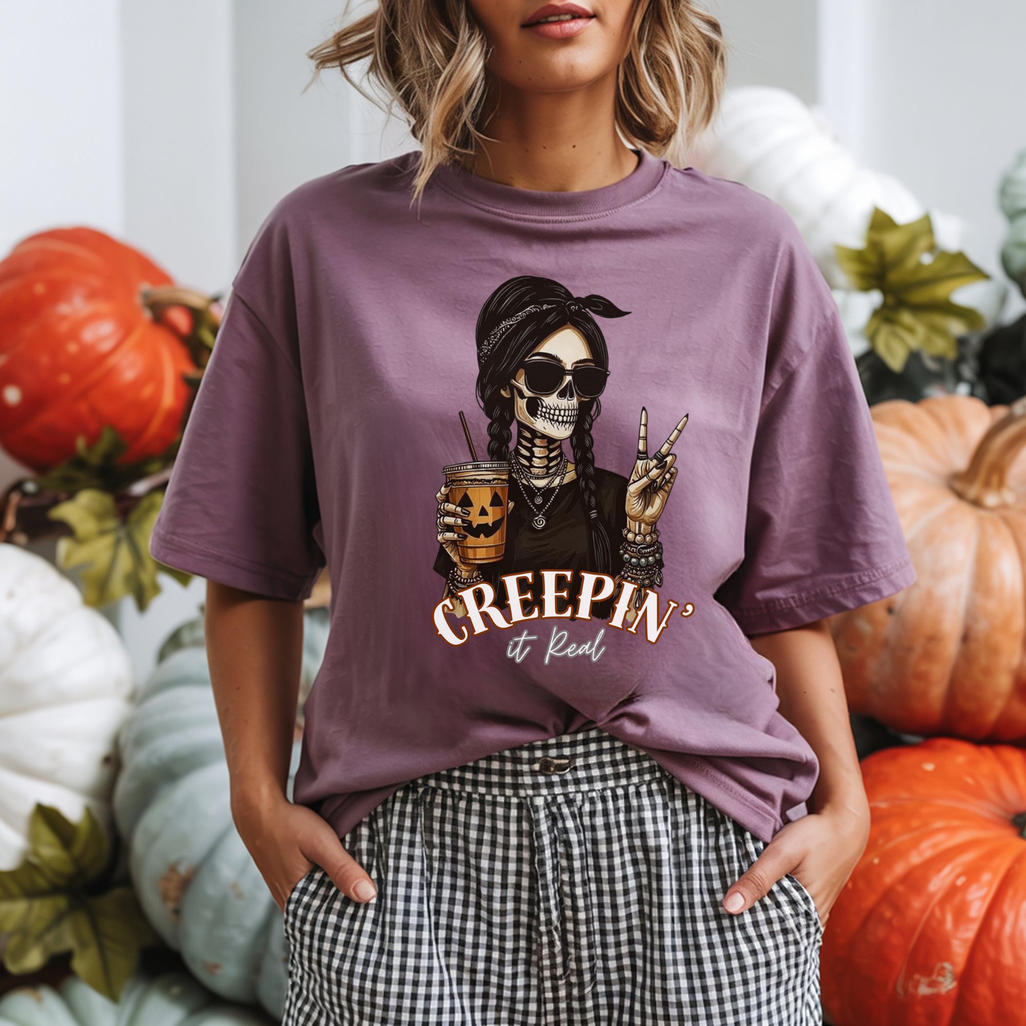 Creepin It Real Skeleton Coffee T-shirt product thumbnail image
