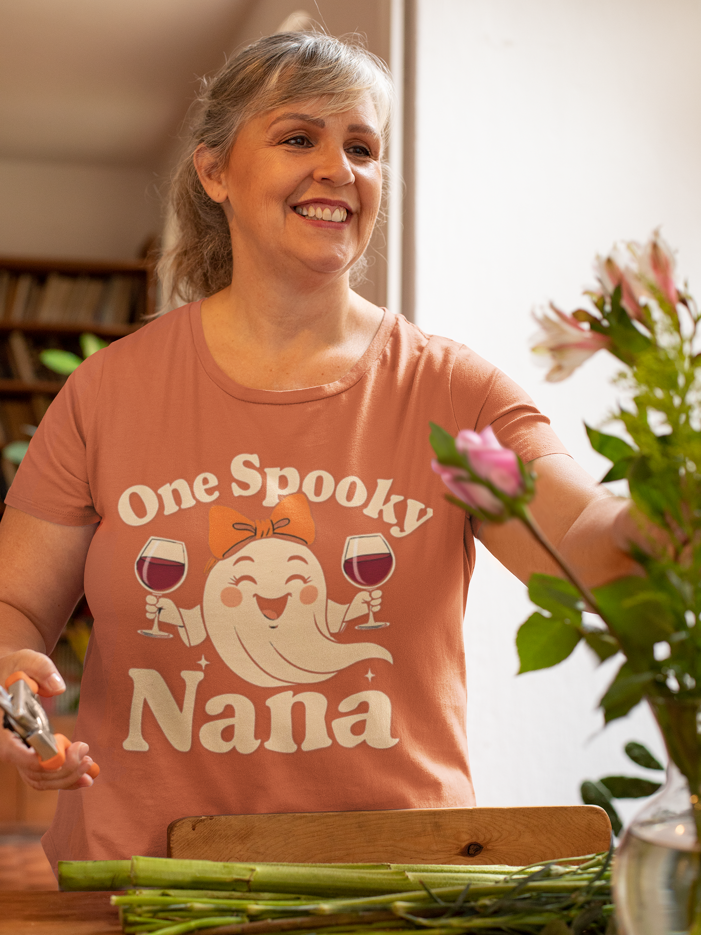 Spooky Grandma Tee - One Spooky Nana Halloween T-Shirt, Halloween Outfit, Ghost Tee, Family Gathering Shirt, Gift for Grandma product thumbnail image Spooky Grandma Tee - One Spooky Nana Halloween T-Shirt, Halloween Outfit, Ghost Tee, Family Gathering Shirt, Gift for Grandma product thumbnail image