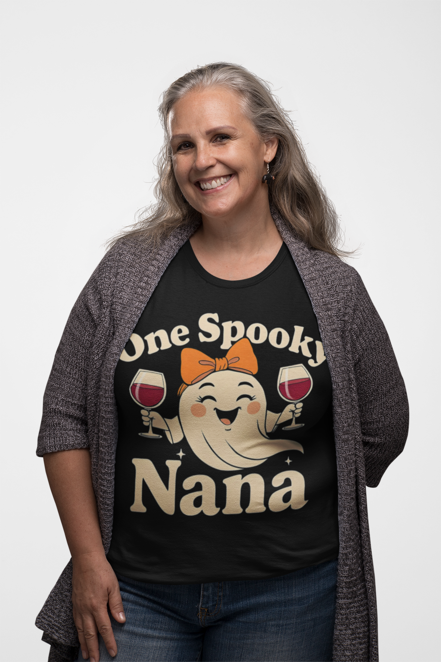 Spooky Grandma Tee - One Spooky Nana Halloween T-Shirt, Halloween Outfit, Ghost Tee, Family Gathering Shirt, Gift for Grandma product thumbnail image Spooky Grandma Tee - One Spooky Nana Halloween T-Shirt, Halloween Outfit, Ghost Tee, Family Gathering Shirt, Gift for Grandma product thumbnail image