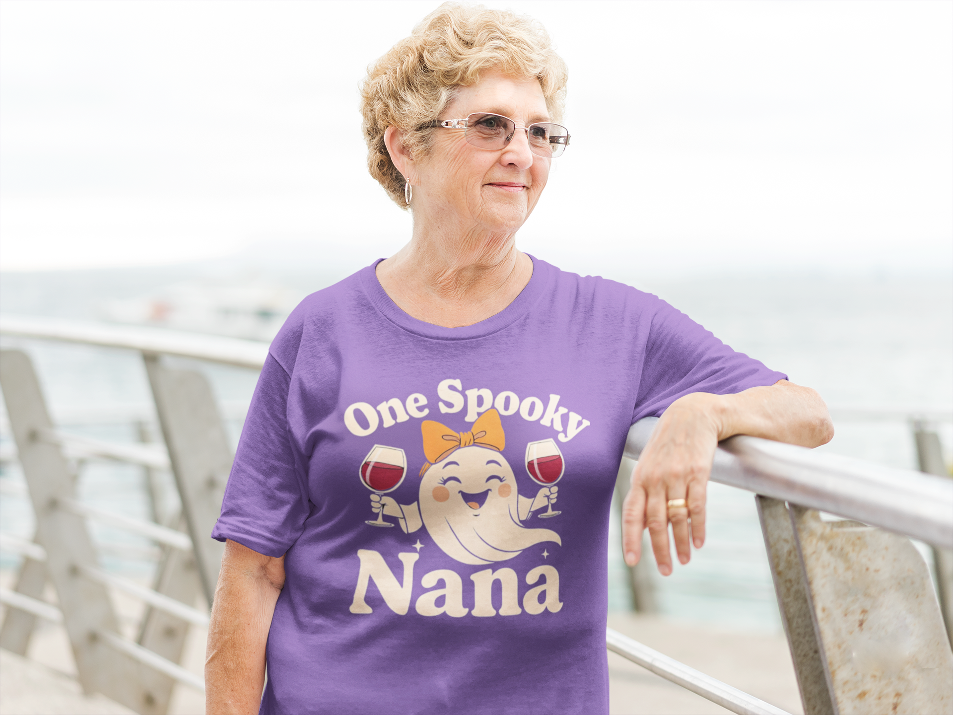 Spooky Grandma Tee - One Spooky Nana Halloween T-Shirt, Halloween Outfit, Ghost Tee, Family Gathering Shirt, Gift for Grandma product thumbnail image Spooky Grandma Tee - One Spooky Nana Halloween T-Shirt, Halloween Outfit, Ghost Tee, Family Gathering Shirt, Gift for Grandma product thumbnail image