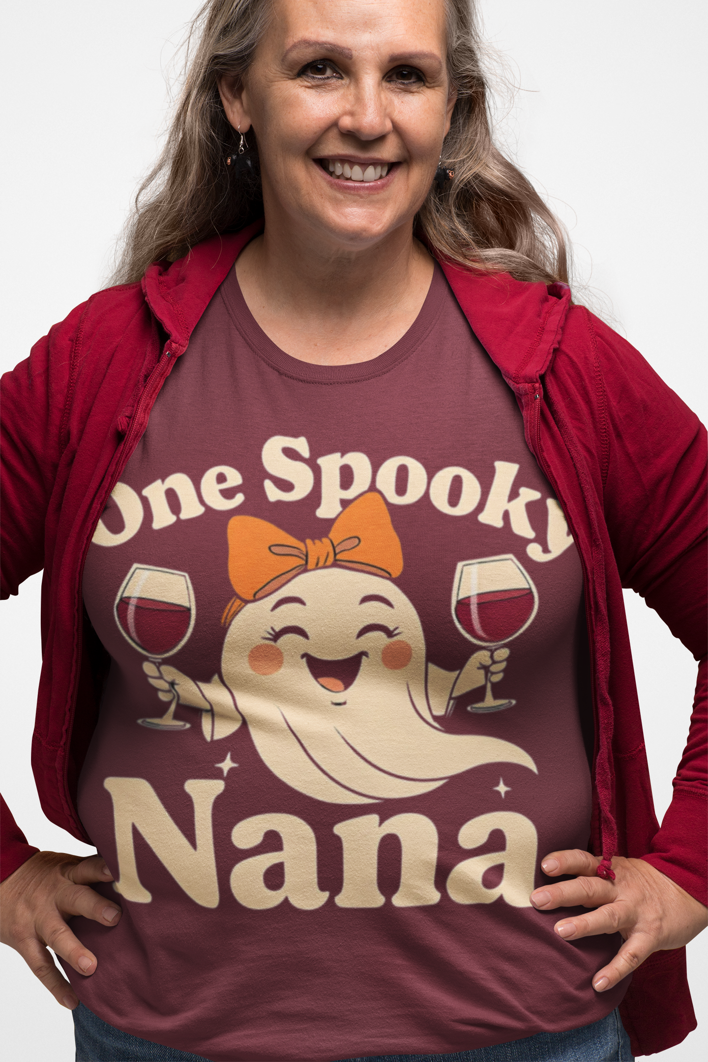 Spooky Grandma Tee - One Spooky Nana Halloween T-Shirt, Halloween Outfit, Ghost Tee, Family Gathering Shirt, Gift for Grandma product thumbnail image Spooky Grandma Tee - One Spooky Nana Halloween T-Shirt, Halloween Outfit, Ghost Tee, Family Gathering Shirt, Gift for Grandma product thumbnail image