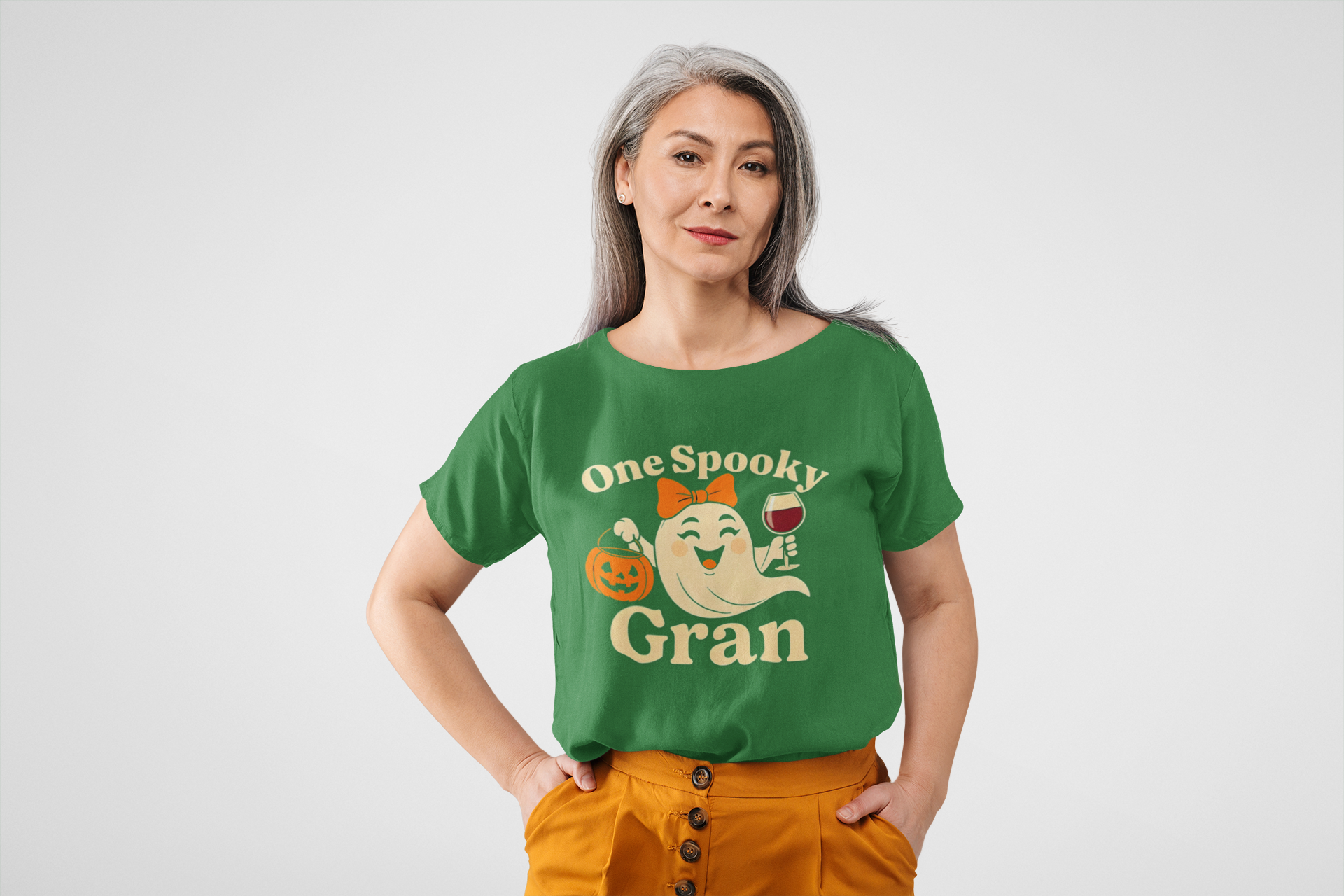 Copy of Spooky Grandma Tee - One Spooky Gran Halloween T-Shirt, Halloween Outfit, Ghost Tee, Family Gathering Shirt, Gift for Grandma product thumbnail image Copy of Spooky Grandma Tee - One Spooky Gran Halloween T-Shirt, Halloween Outfit, Ghost Tee, Family Gathering Shirt, Gift for Grandma product thumbnail image