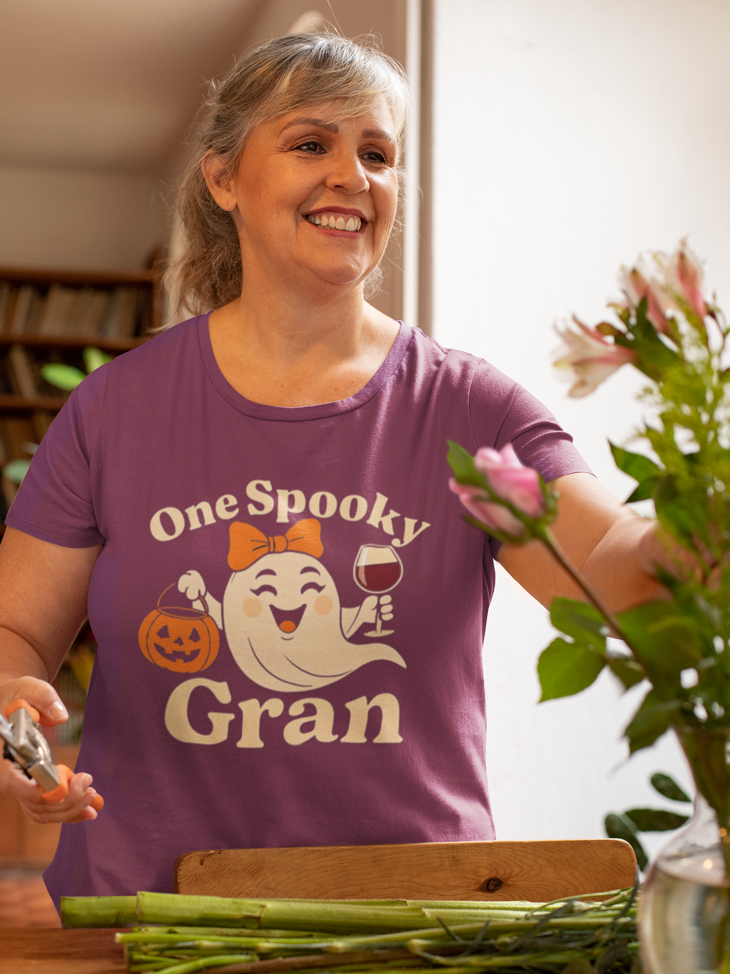 Copy of Spooky Grandma Tee - One Spooky Gran Halloween T-Shirt, Halloween Outfit, Ghost Tee, Family Gathering Shirt, Gift for Grandma product thumbnail image