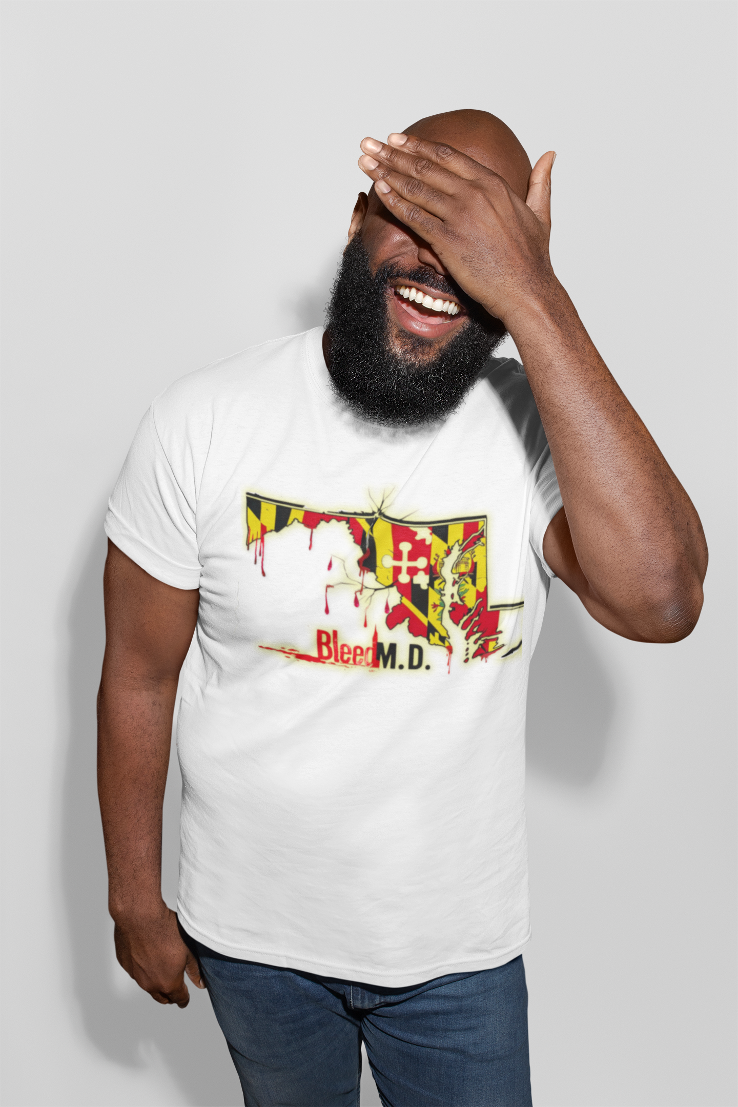  "Bleed Maryland" Pride Unisex Heavy Cotton Tee, Graphic Tee 