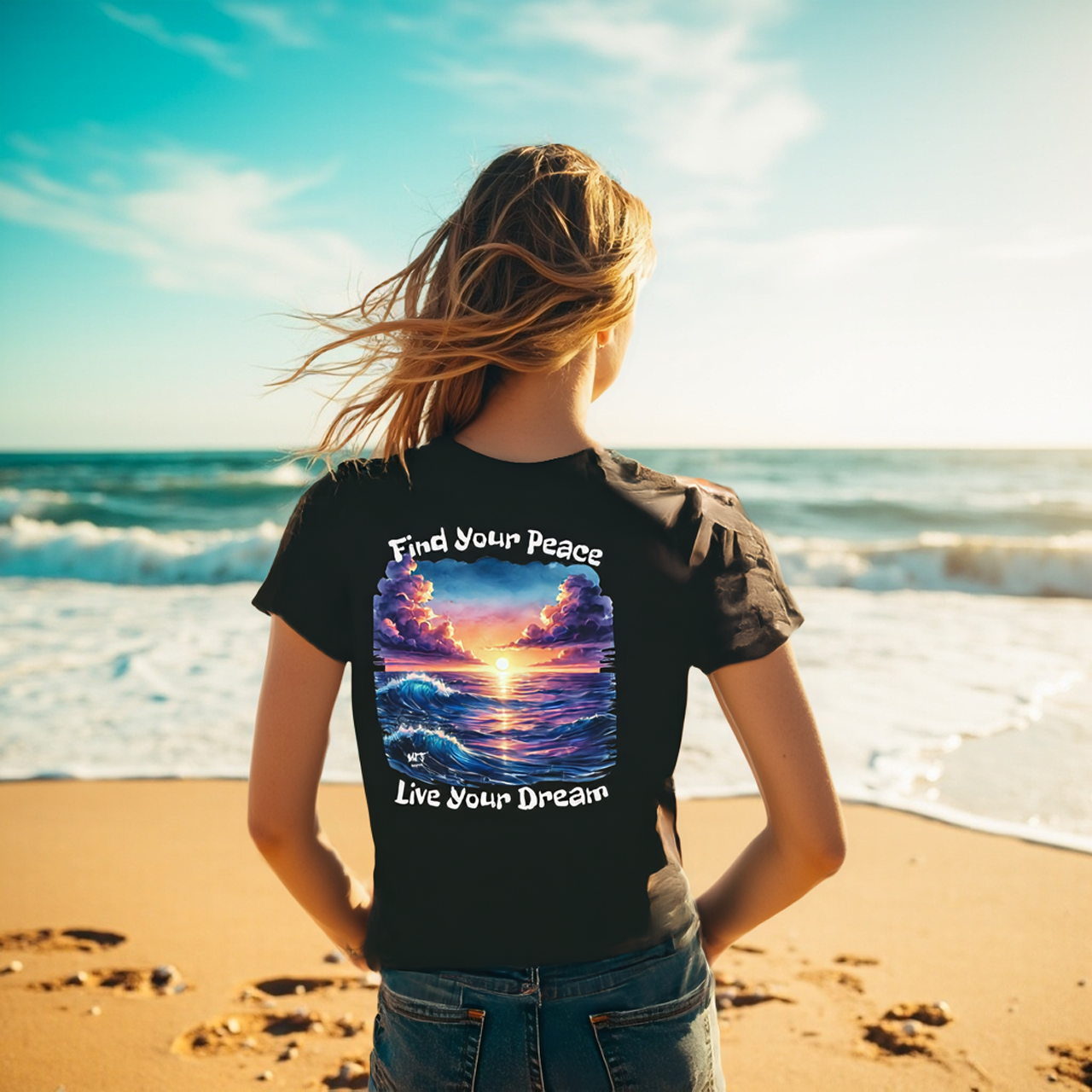 Inspirational Tee - Find Your Peace Live Your Dream product thumbnail image