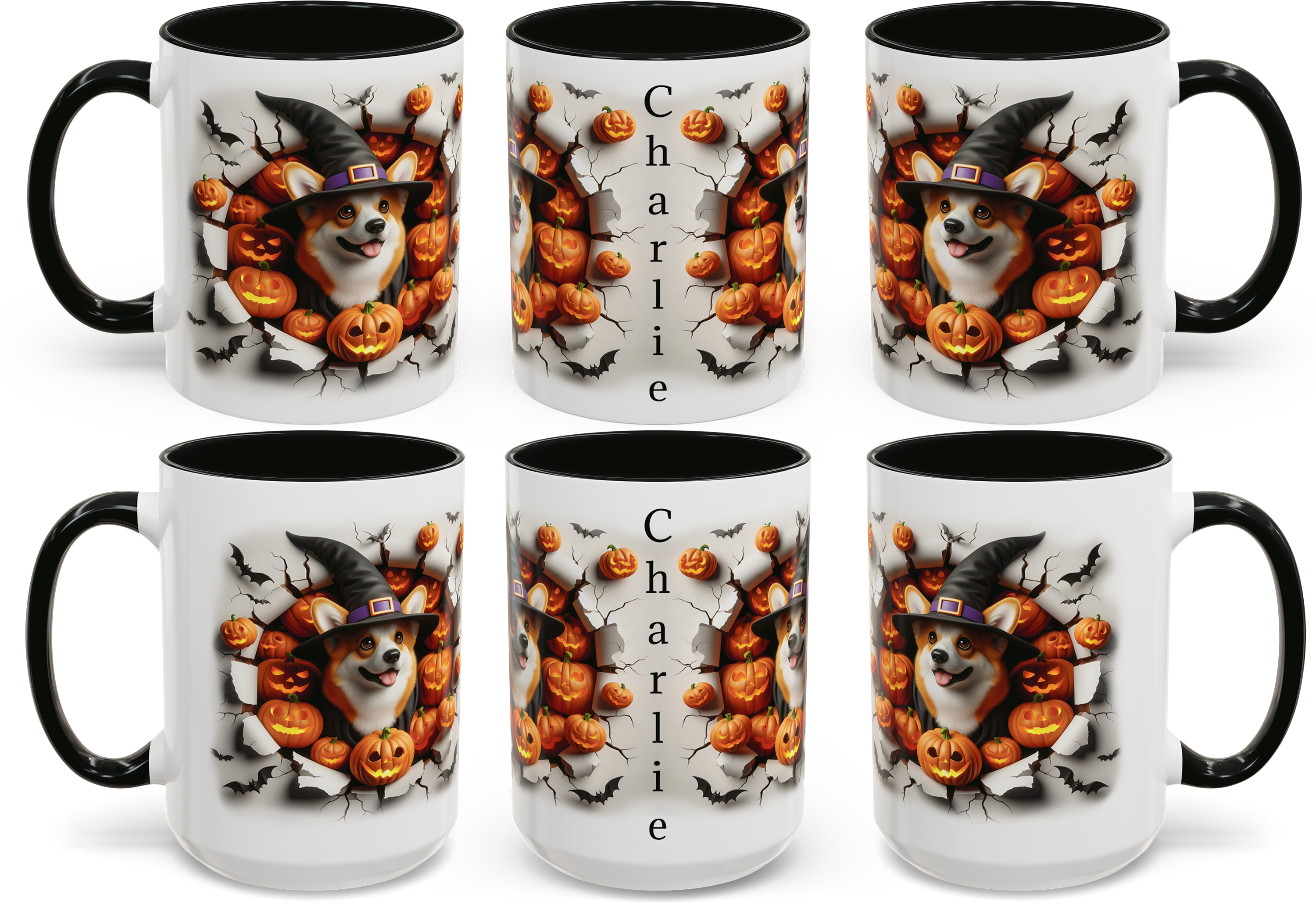 Halloween Pumpkin Corgi Mug, Spooky Coffee Cup, Fall Decor, Pet Lover Gift, Trick or Treat Mug, Halloween Decorations