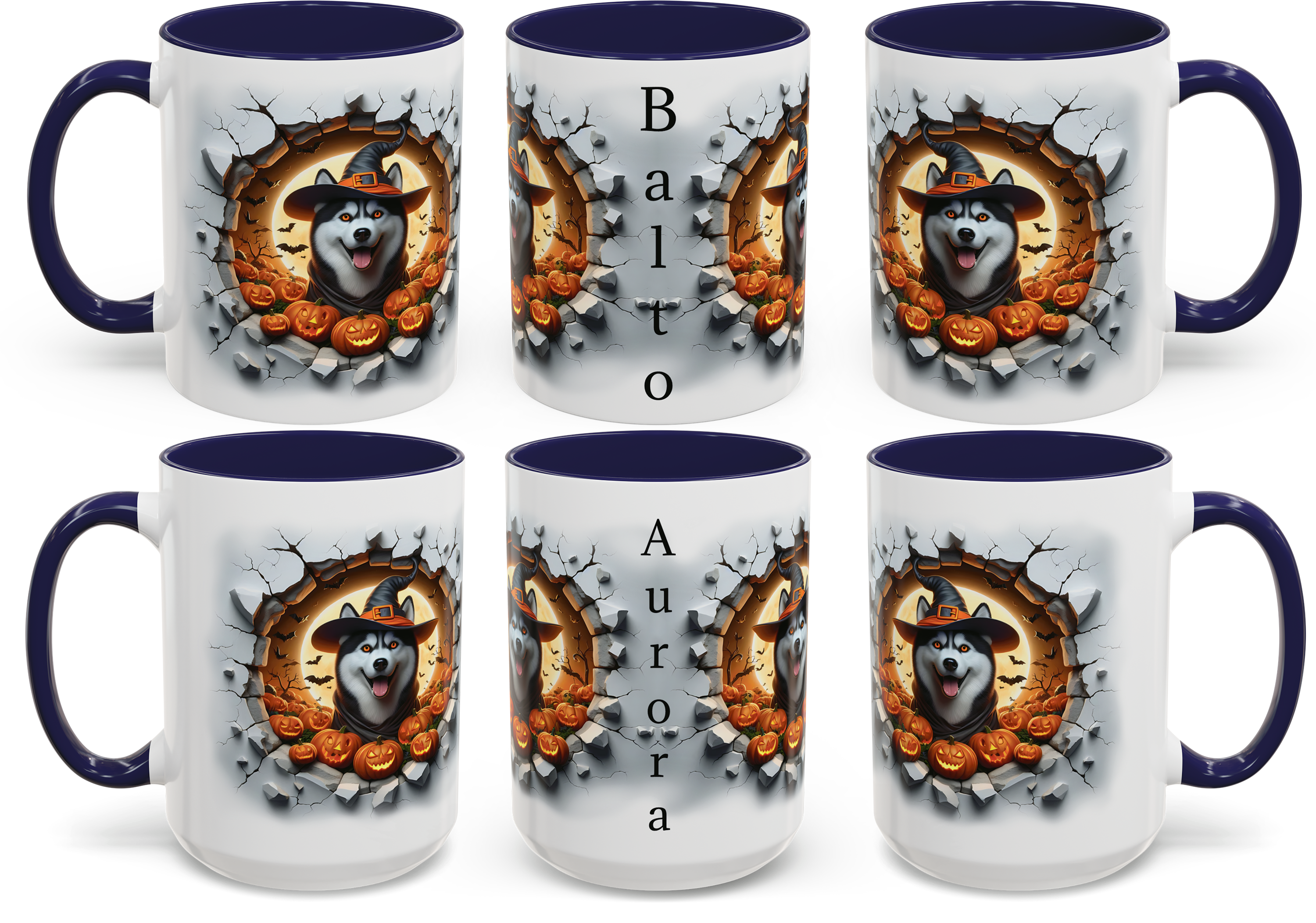 Halloween Personalized Siberian Husky-Themed Mug, Custom Coffee Cup for Dog Lovers, Spooky Gift for Pet Owners, Fall Decor, Halloween Gift product thumbnail image Halloween Personalized Siberian Husky-Themed Mug, Custom Coffee Cup for Dog Lovers, Spooky Gift for Pet Owners, Fall Decor, Halloween Gift product thumbnail image