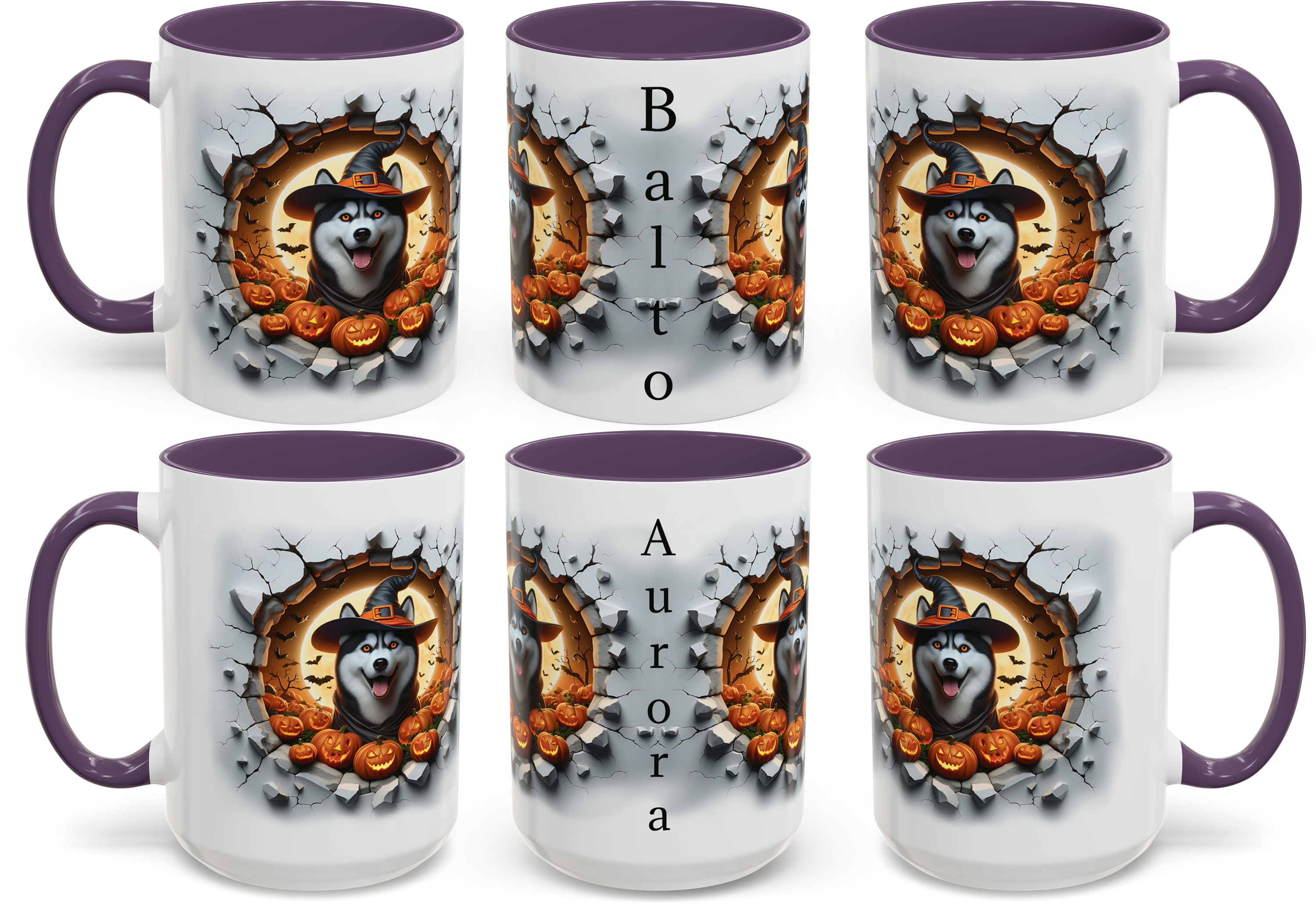 Halloween Personalized Siberian Husky-Themed Mug, Custom Coffee Cup for Dog Lovers, Spooky Gift for Pet Owners, Fall Decor, Halloween Gift product thumbnail image Halloween Personalized Siberian Husky-Themed Mug, Custom Coffee Cup for Dog Lovers, Spooky Gift for Pet Owners, Fall Decor, Halloween Gift product thumbnail image