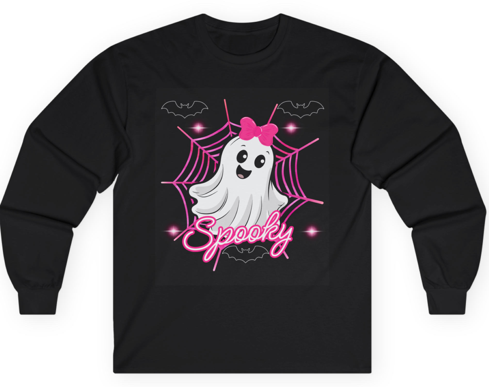 Spooky Ghost Long Sleeve Tee – Halloween Shirt, Cute Ghost Top, Festive Unisex Apparel product thumbnail image Spooky Ghost Long Sleeve Tee – Halloween Shirt, Cute Ghost Top, Festive Unisex Apparel product thumbnail image