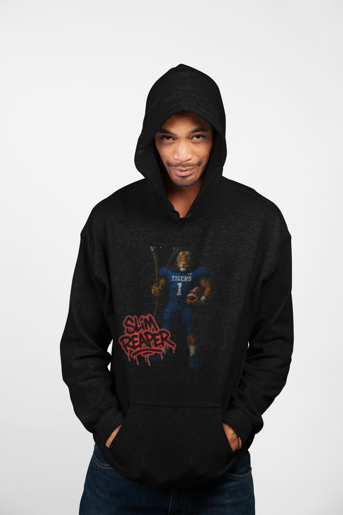 Jashon "The Slim Reaper" Watkins Unisex Graphic Hooded Tee, Slim Reaper Sportswear,  product thumbnail image