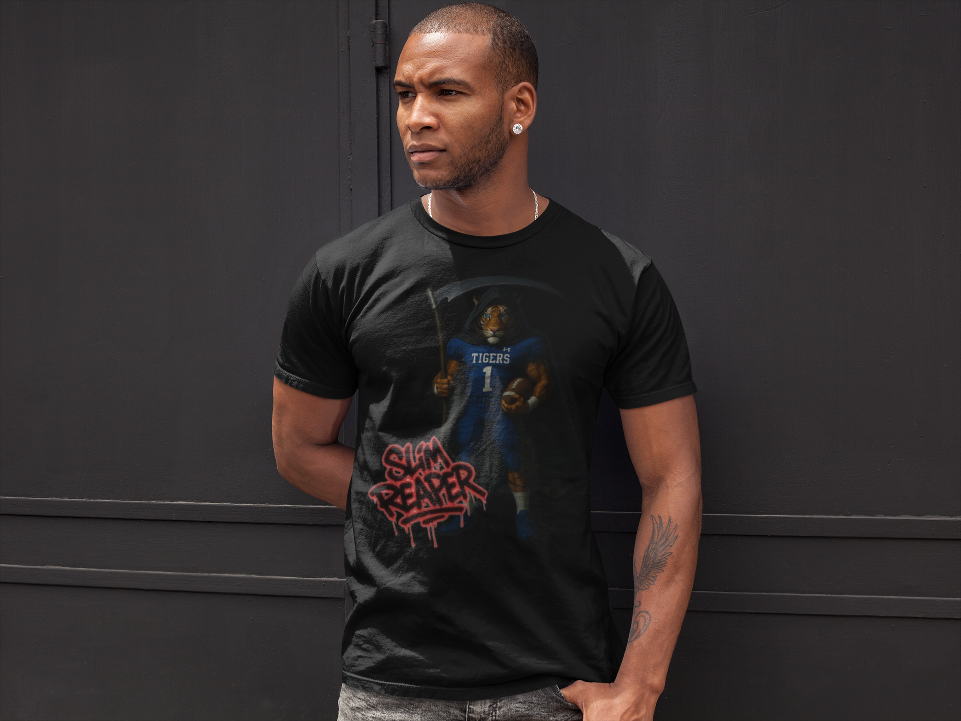 Jashon "The Slim Reaper" Watkins Unisex Softstyle T-Shirt, Sporty Tee for Fans product thumbnail image Jashon "The Slim Reaper" Watkins Unisex Softstyle T-Shirt, Sporty Tee for Fans product thumbnail image