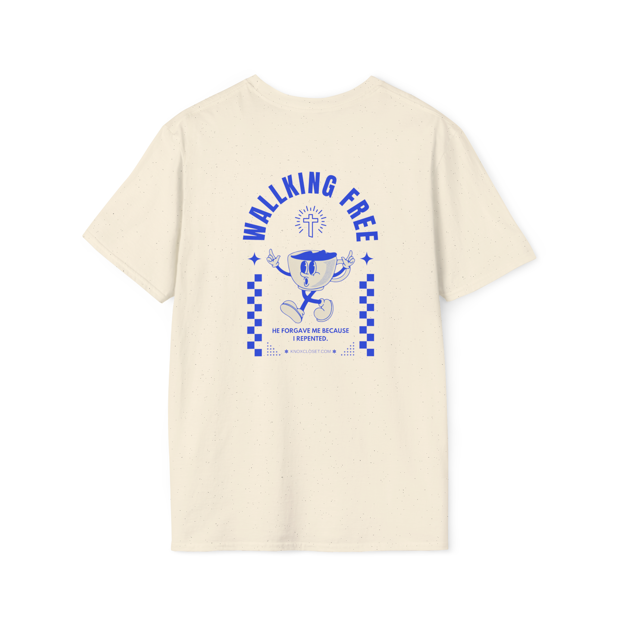 Walking Free- (Front of Shirt Is Blank) Unisex Softstyle T-Shirt