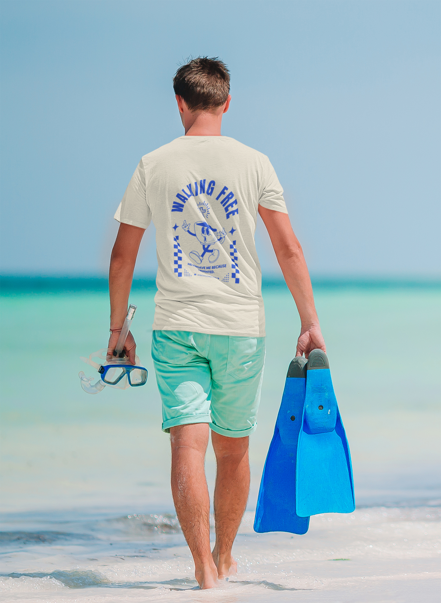 Walking Free- (Front of Shirt Is Blank) Unisex Softstyle T-Shirt product thumbnail image