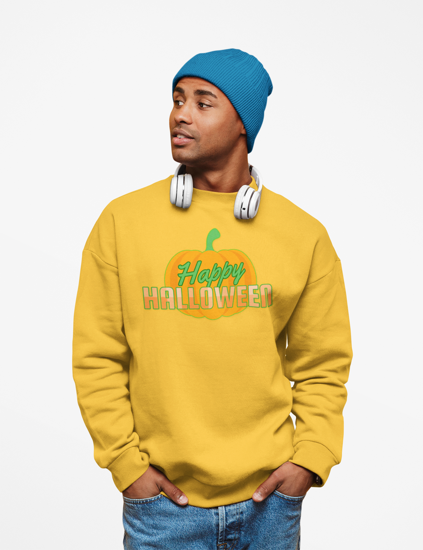 Happy Halloween Unisex Crewneck Sweatshirt, Cozy Fall Apparel, Halloween Gift, Unisex Sweatshirt, Pumpkin Sweatshirt, Autumn Fashion product thumbnail image