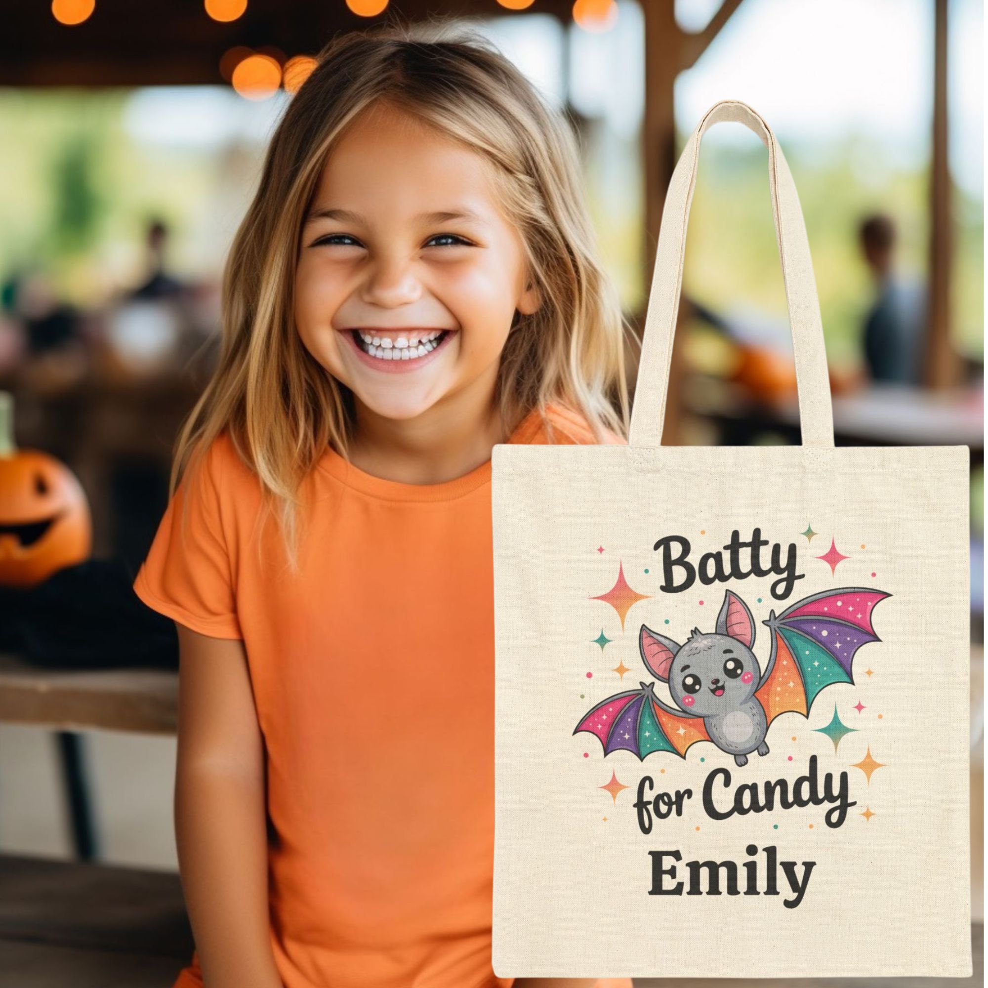 Personalized Bat Candy Tote Bag product thumbnail image