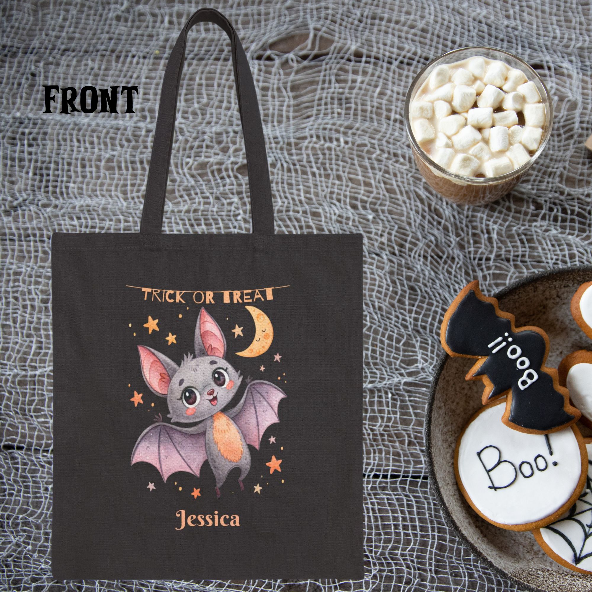 Halloween Bat Personalized Trick or Treat Bag product thumbnail image