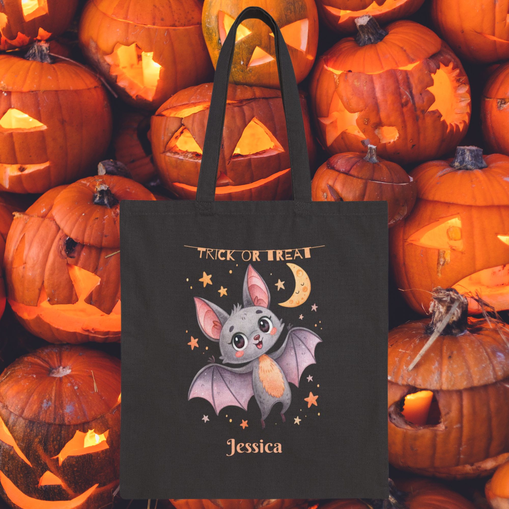 Halloween Bat Personalized Trick or Treat Bag product thumbnail image