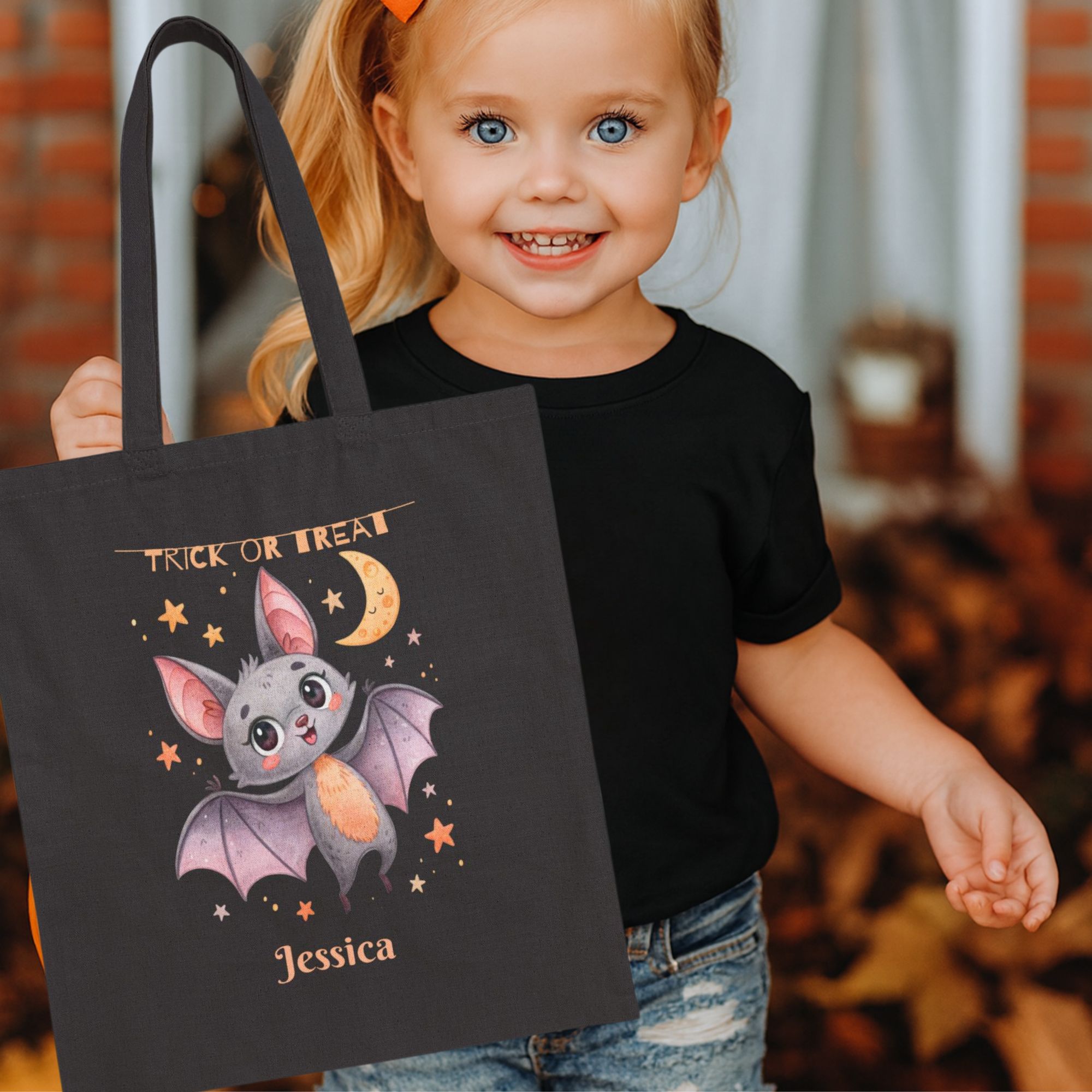 Halloween Bat Personalized Trick or Treat Bag product thumbnail image