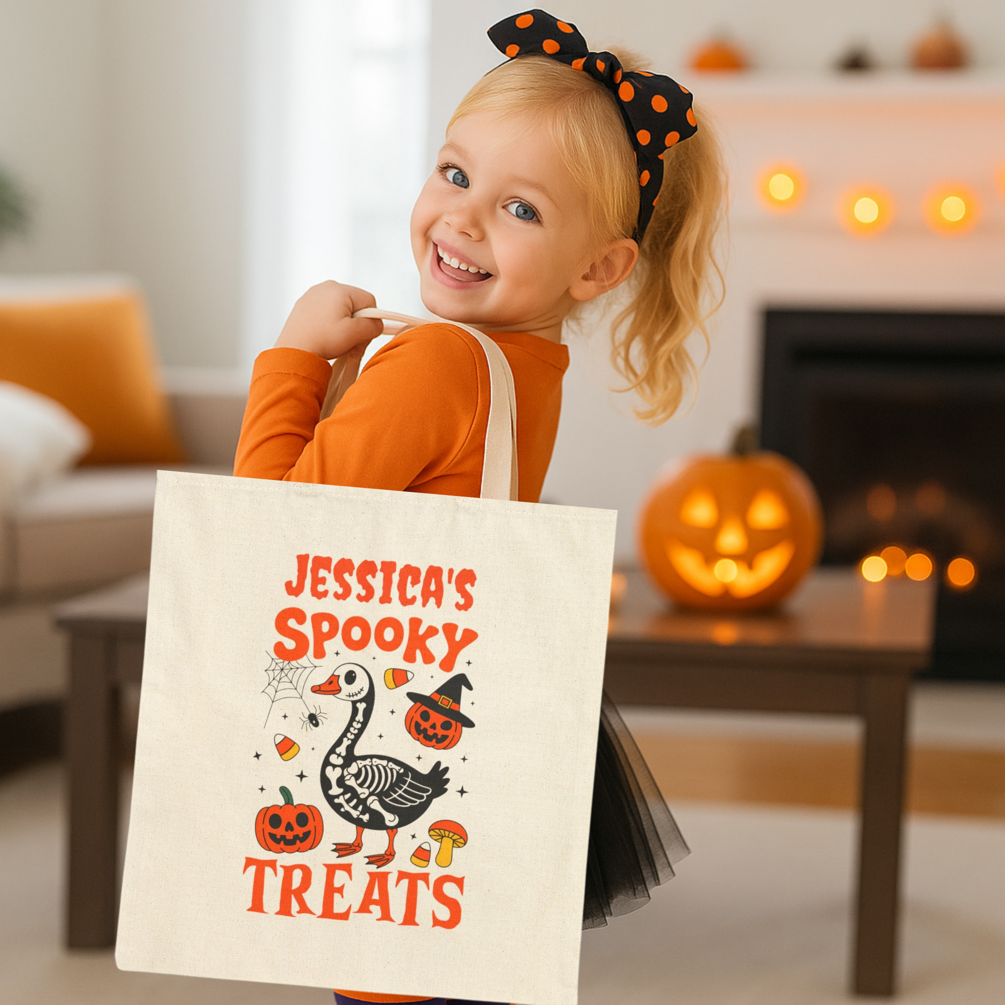 Personalized Skeleton Goose Tote Bag product thumbnail image