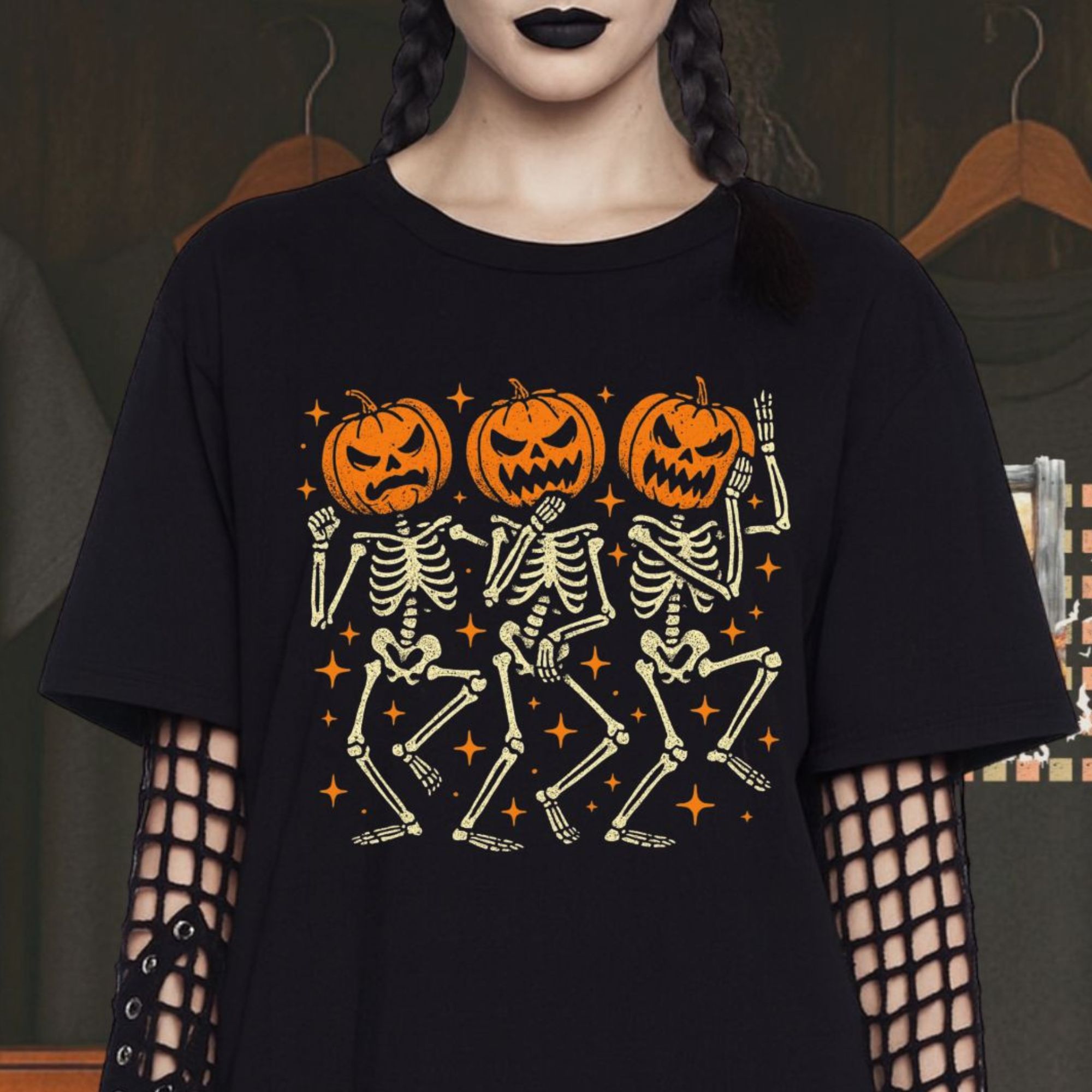 Dancing Pumpkin Skeletons T-shirt