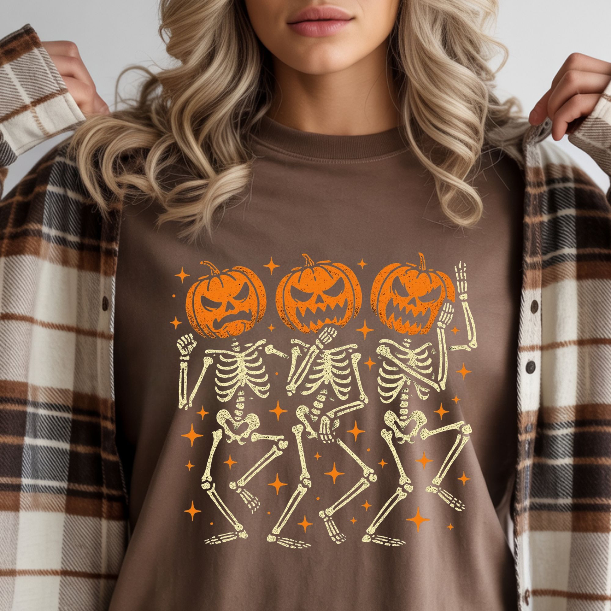 Dancing Pumpkin Skeletons T-shirt product thumbnail image