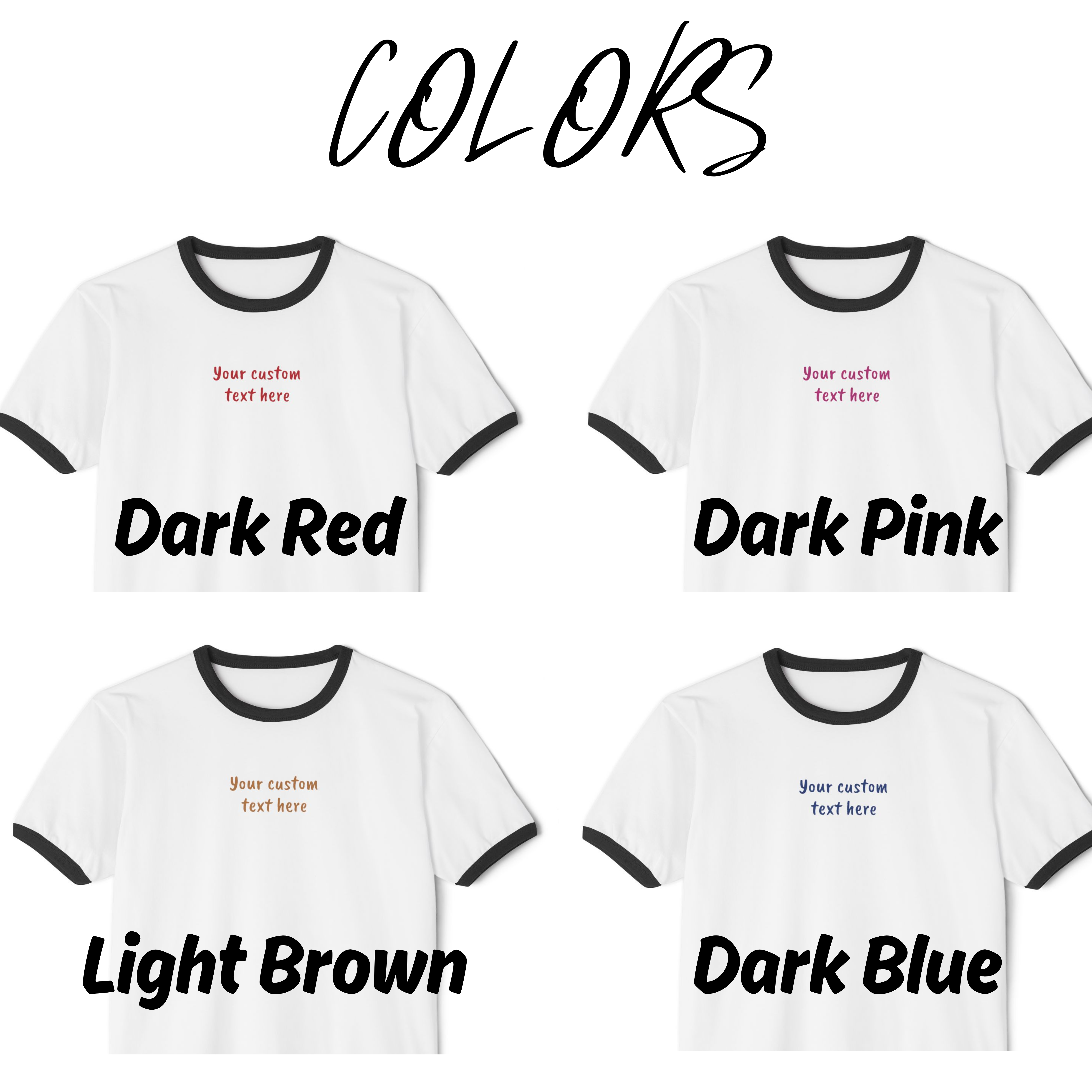 Custom Text Ringer T-Shirt, Add Your Own Funny & Favorite Quote T-Shirt, Unisex Graphic Shirt, Cute Casual Wear, Perfect Gift for All Days product thumbnail image Custom Text Ringer T-Shirt, Add Your Own Funny & Favorite Quote T-Shirt, Unisex Graphic Shirt, Cute Casual Wear, Perfect Gift for All Days product thumbnail image