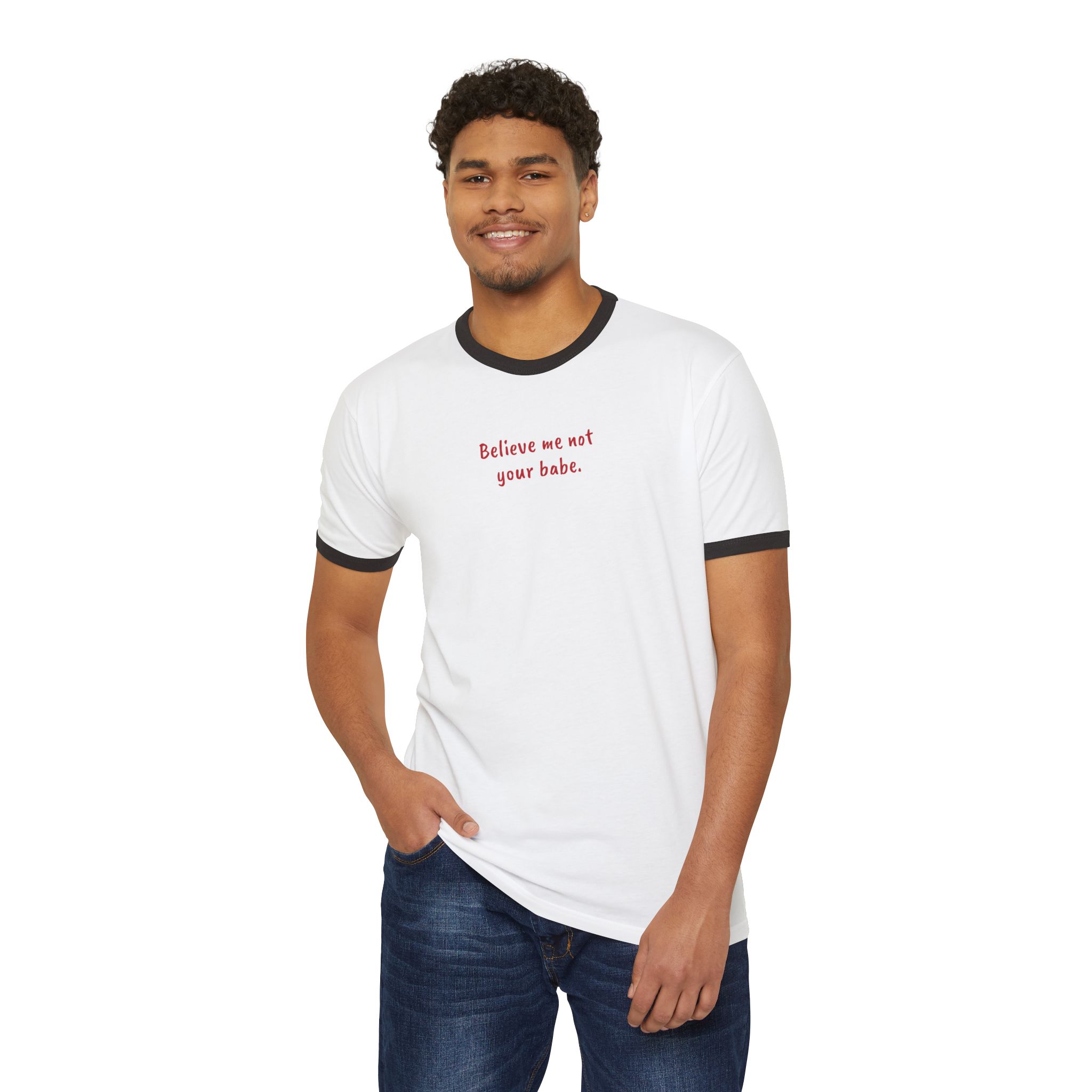 Custom Text Ringer T-Shirt, Add Your Own Funny & Favorite Quote T-Shirt, Unisex Graphic Shirt, Cute Casual Wear, Perfect Gift for All Days product thumbnail image Custom Text Ringer T-Shirt, Add Your Own Funny & Favorite Quote T-Shirt, Unisex Graphic Shirt, Cute Casual Wear, Perfect Gift for All Days product thumbnail image