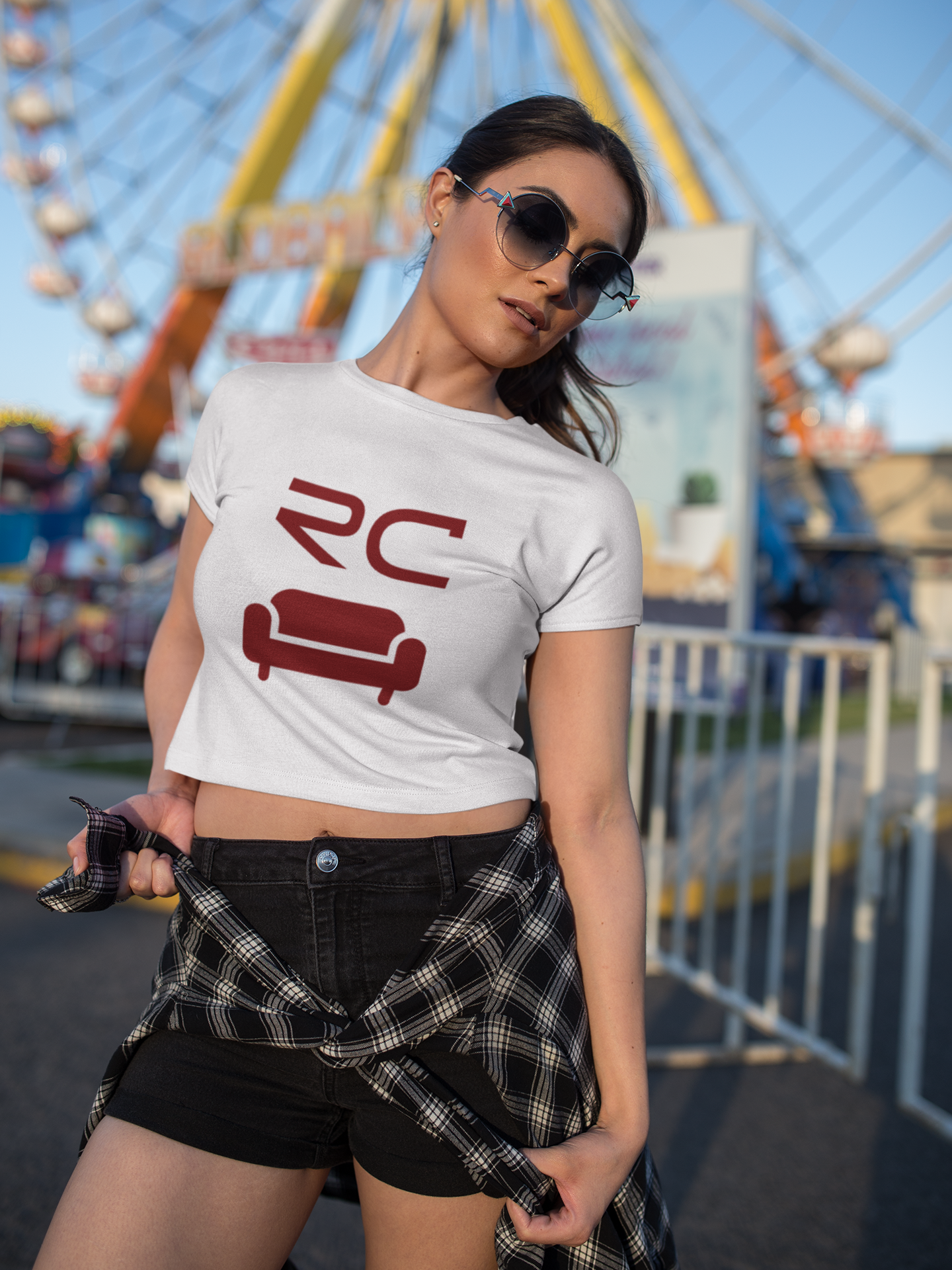 V-Neck Tee Red Couch Brand T-Shirt product thumbnail image V-Neck Tee Red Couch Brand T-Shirt product thumbnail image