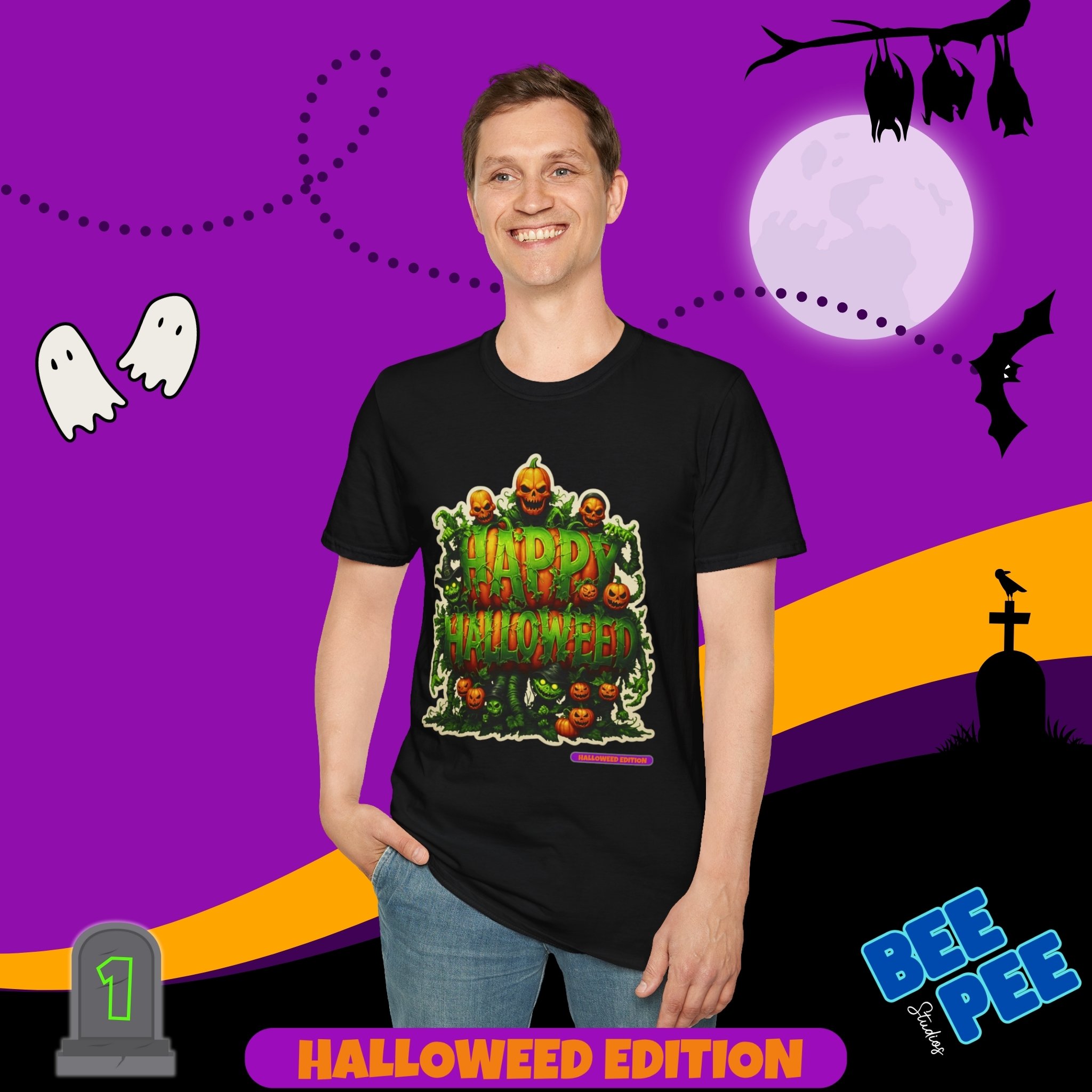 'Happy Halloweed ' Graphic, Unisex T-Shirt - 'Happy Halloweed Edition' #1 product thumbnail image