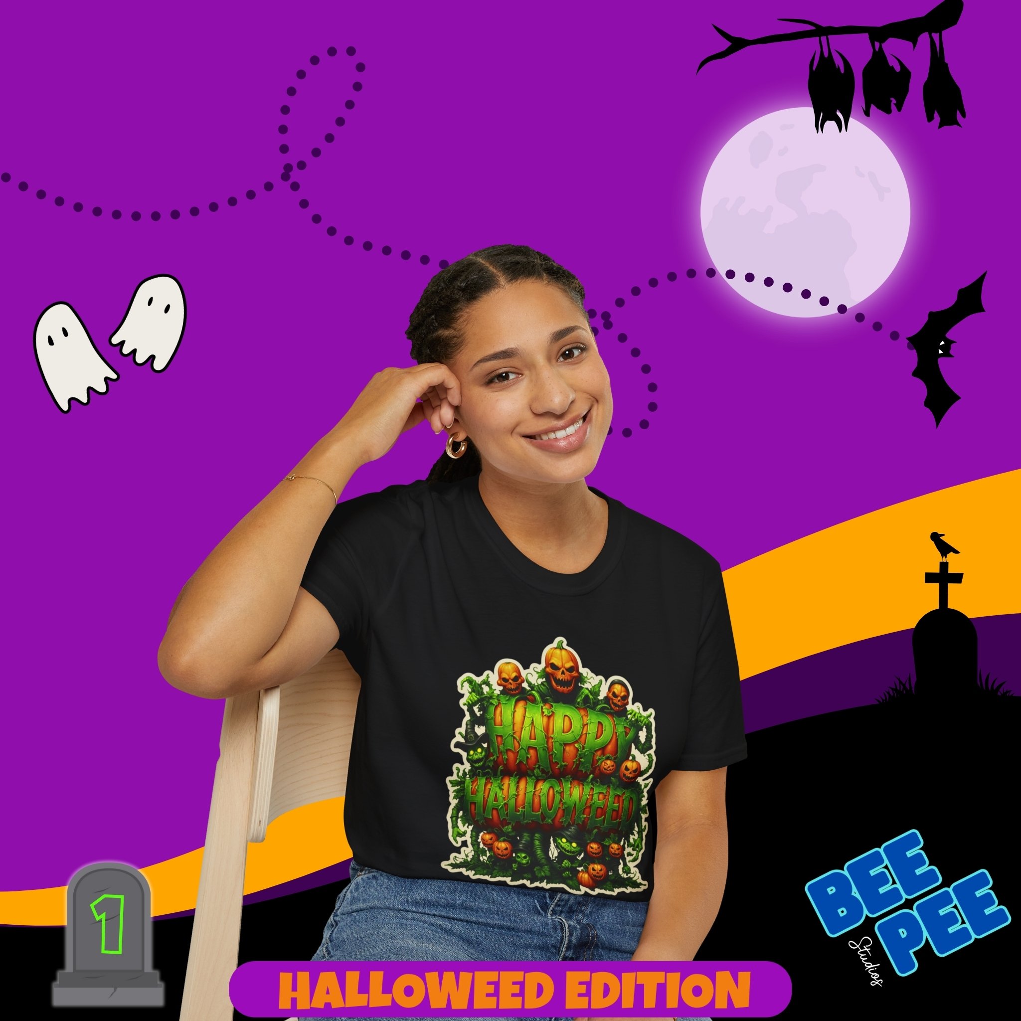  'Happy Halloweed ' Graphic, Unisex T-Shirt - 'Happy Halloweed Edition' #1 product thumbnail image