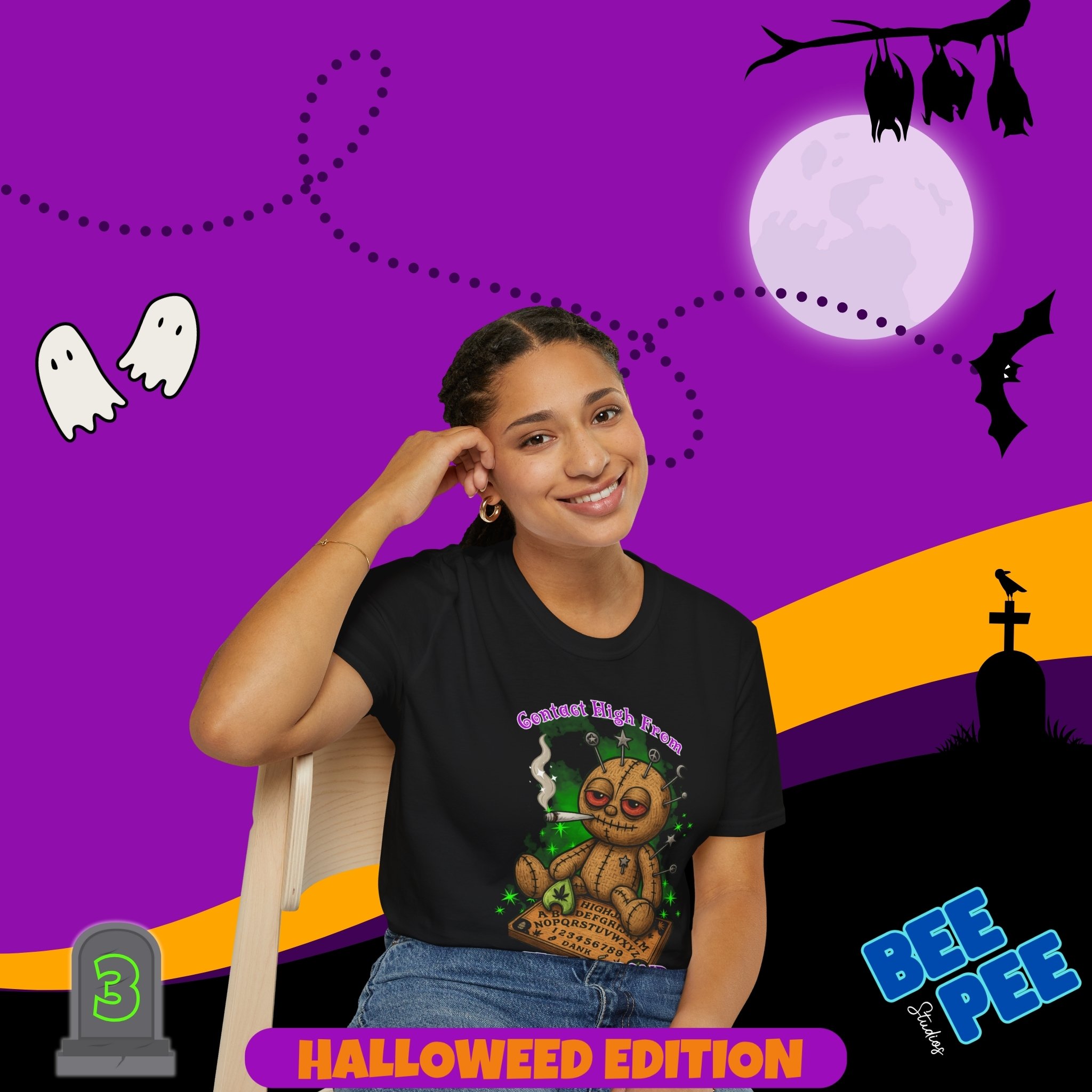  'Voodoo Doll' Graphic, T-Shirt - 'Happy Halloweed Edition' #3 product thumbnail image
