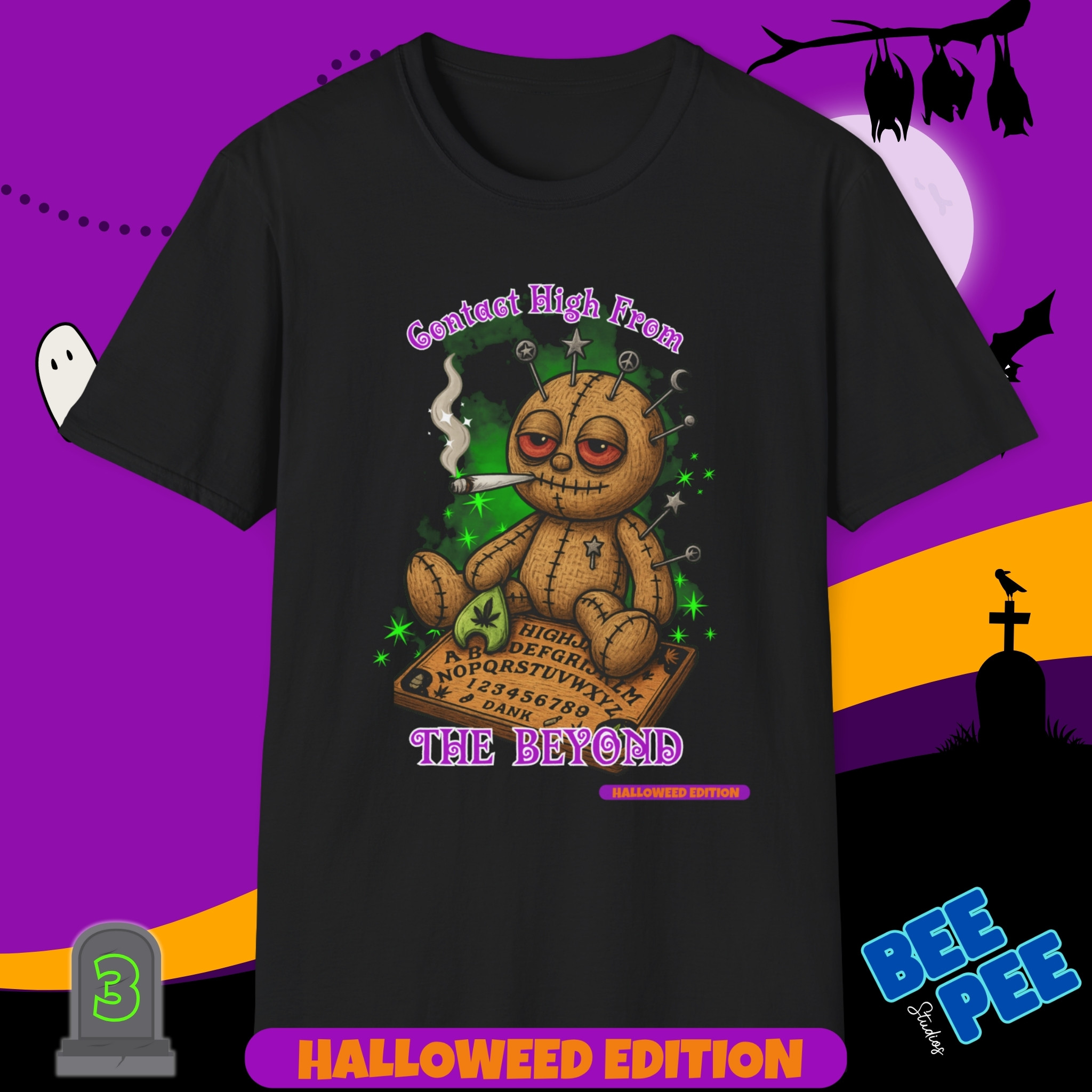  'Voodoo Doll' Graphic, T-Shirt - 'Happy Halloweed Edition' #3