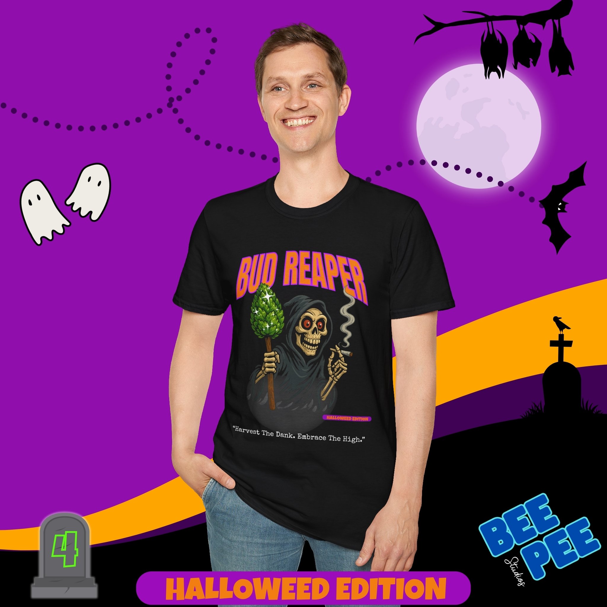  'Bud Reaper' Graphic, T-Shirt - 'Happy Halloweed' Edition #4  product thumbnail image