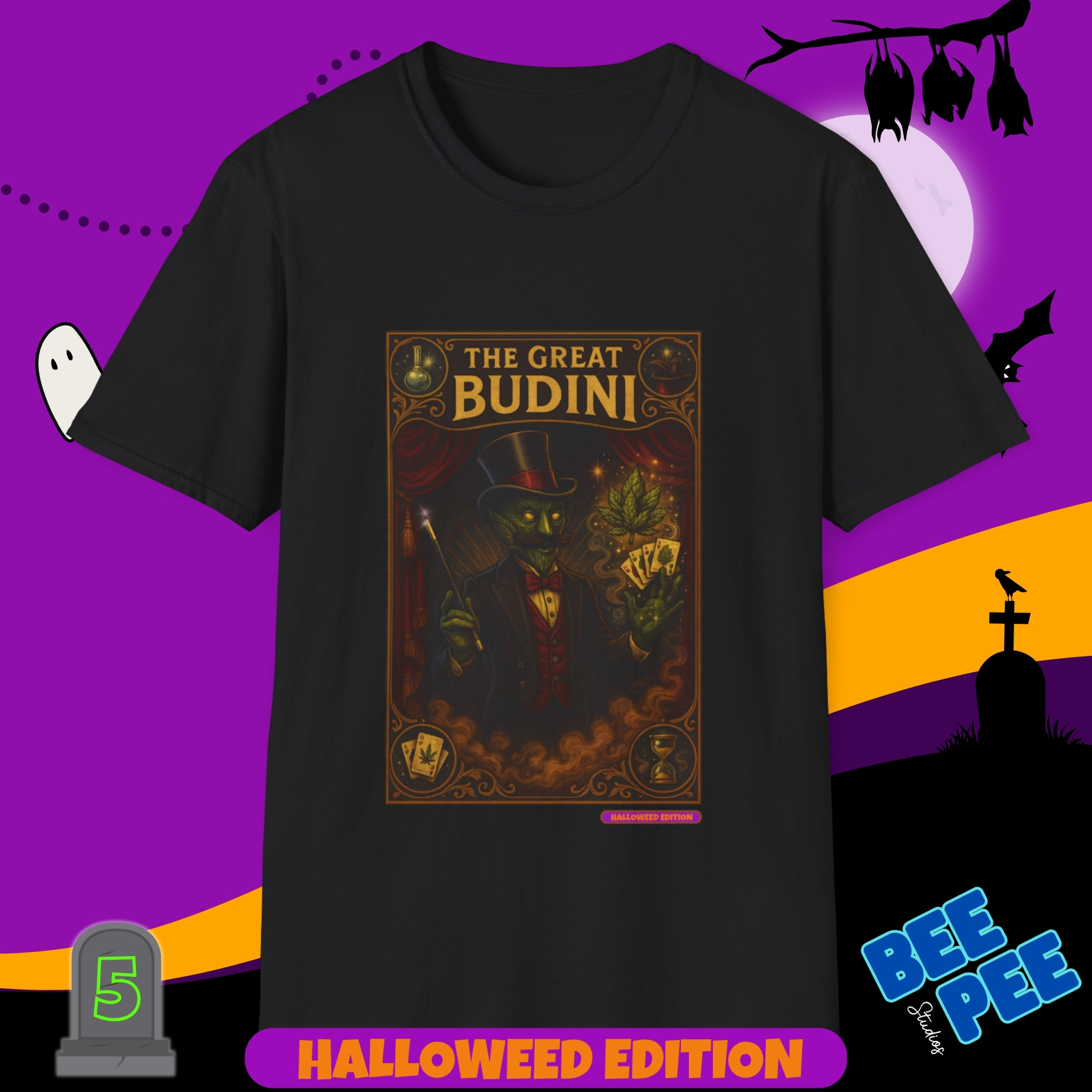  'The Great Budini' Graphic, T-Shirt - 'Happy Halloweed Edition' #5 