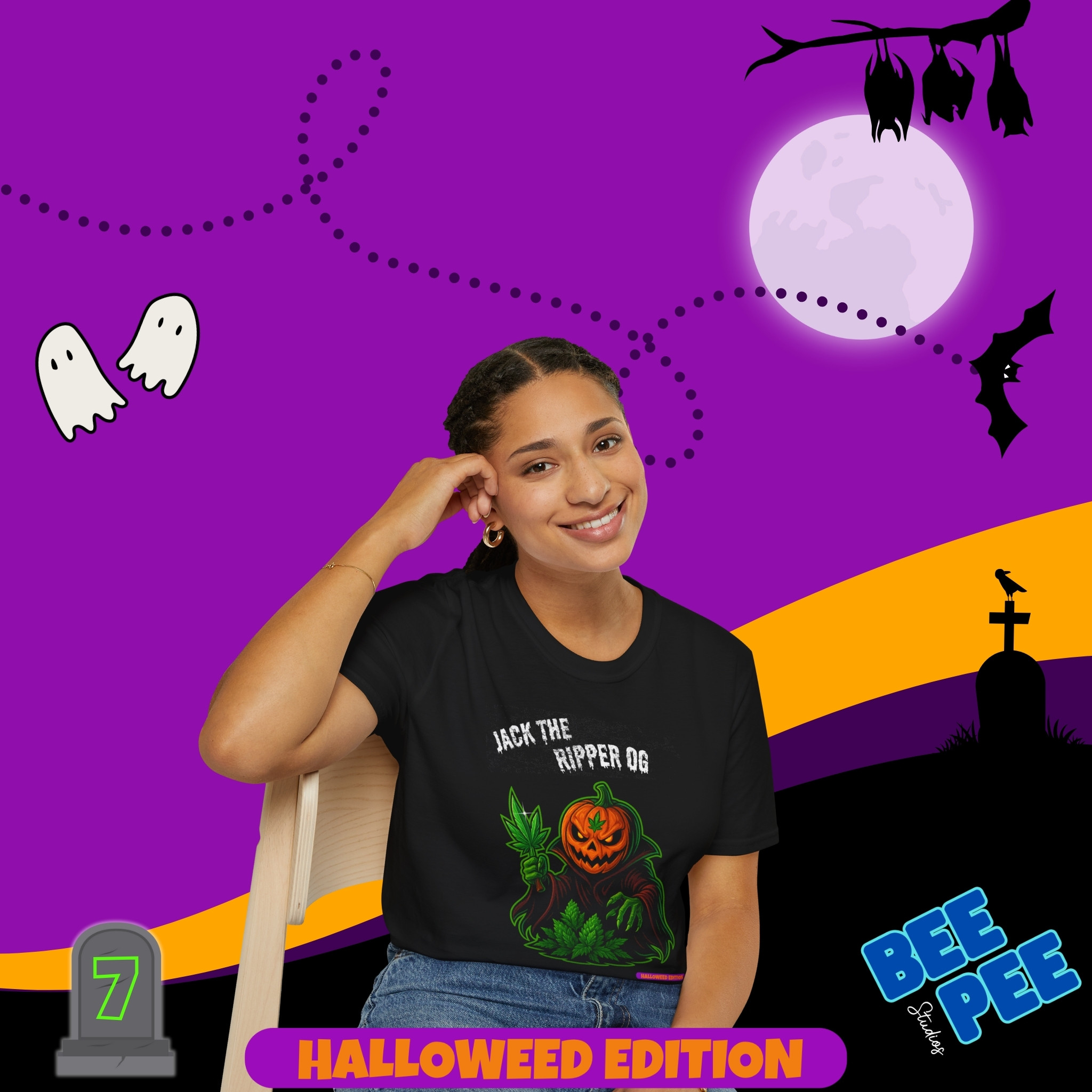 'Jack the Ripper OG' Graphic, T-Shirt - 'Happy Halloweed Edition' #7 product thumbnail image 'Jack the Ripper OG' Graphic, T-Shirt - 'Happy Halloweed Edition' #7 product thumbnail image