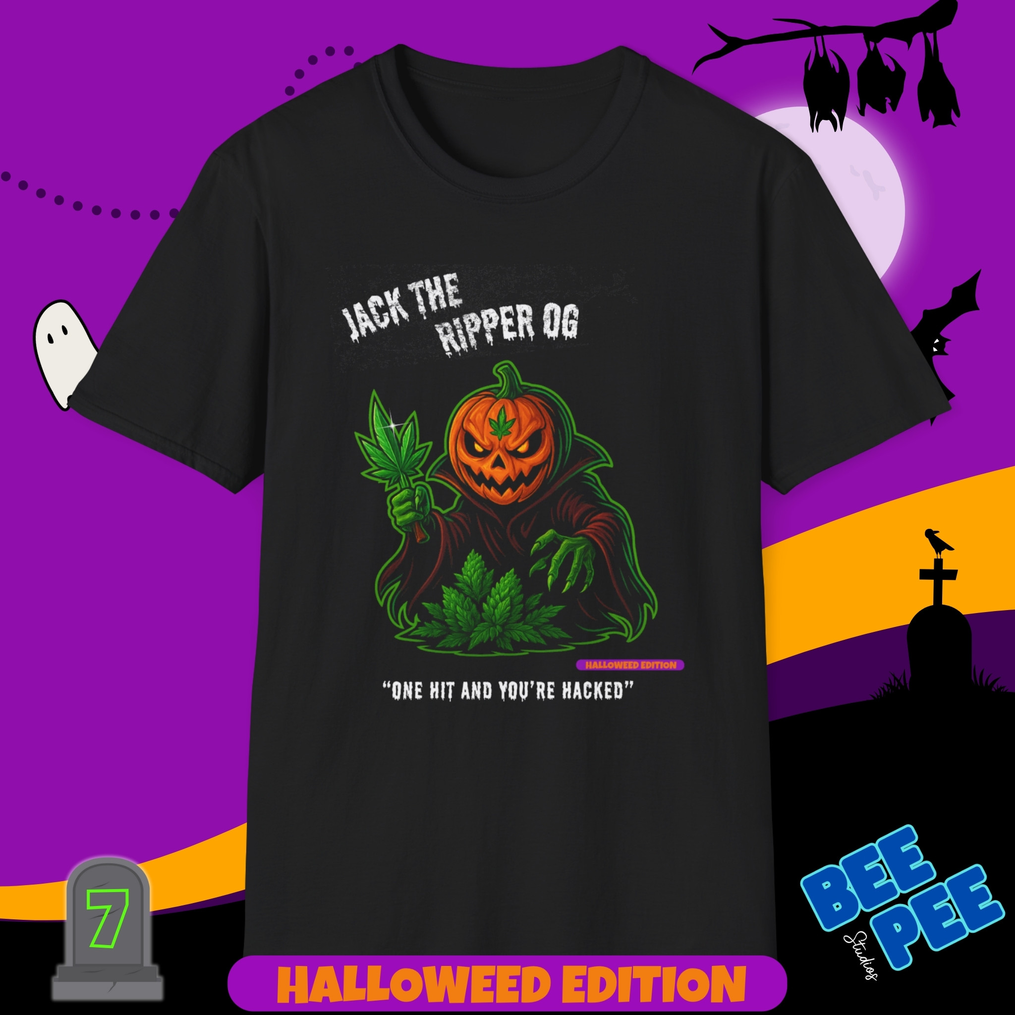 'Jack the Ripper OG' Graphic, T-Shirt - 'Happy Halloweed Edition' #7 product thumbnail image 'Jack the Ripper OG' Graphic, T-Shirt - 'Happy Halloweed Edition' #7 product thumbnail image