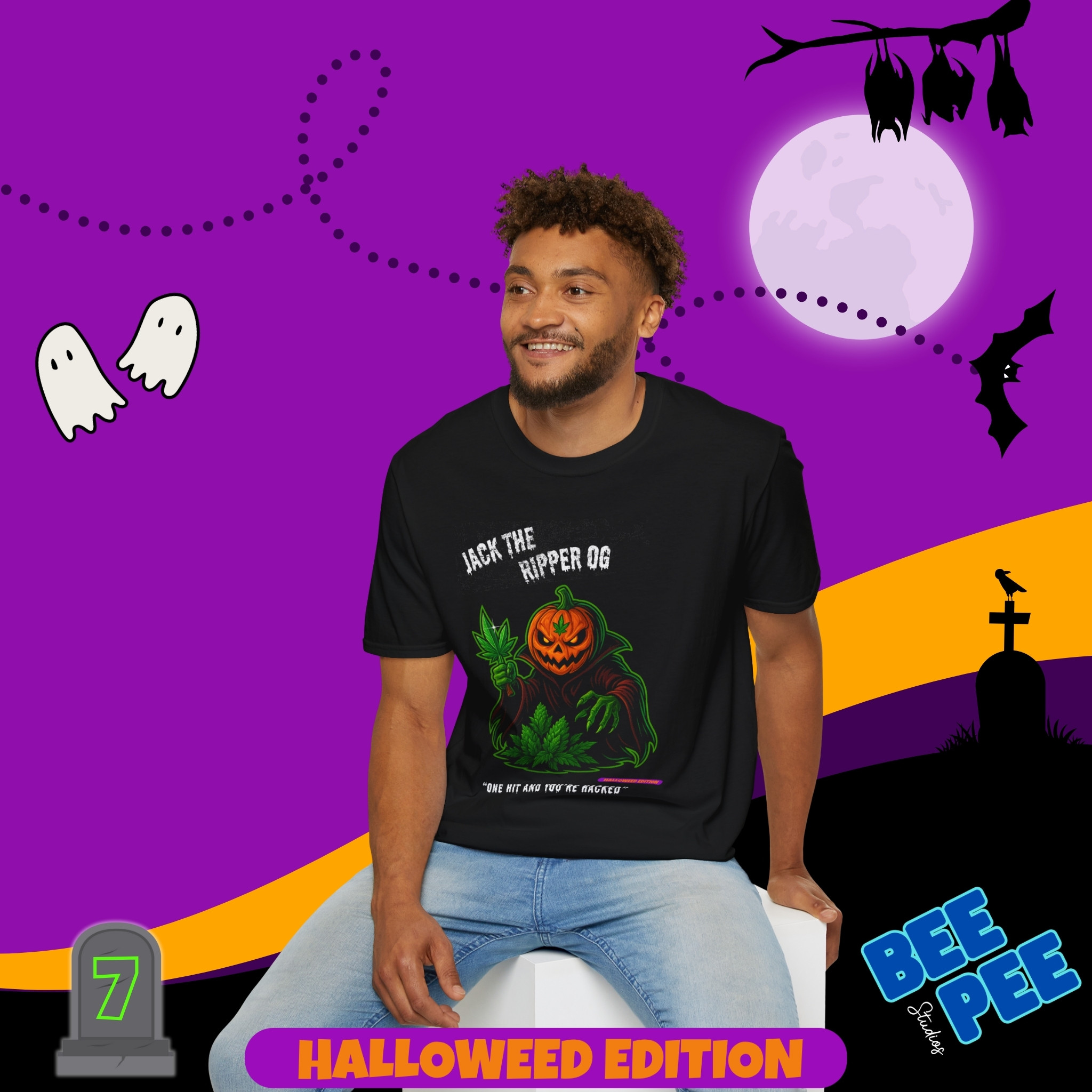 'Jack the Ripper OG' Graphic, T-Shirt - 'Happy Halloweed Edition' #7 product thumbnail image 'Jack the Ripper OG' Graphic, T-Shirt - 'Happy Halloweed Edition' #7 product thumbnail image