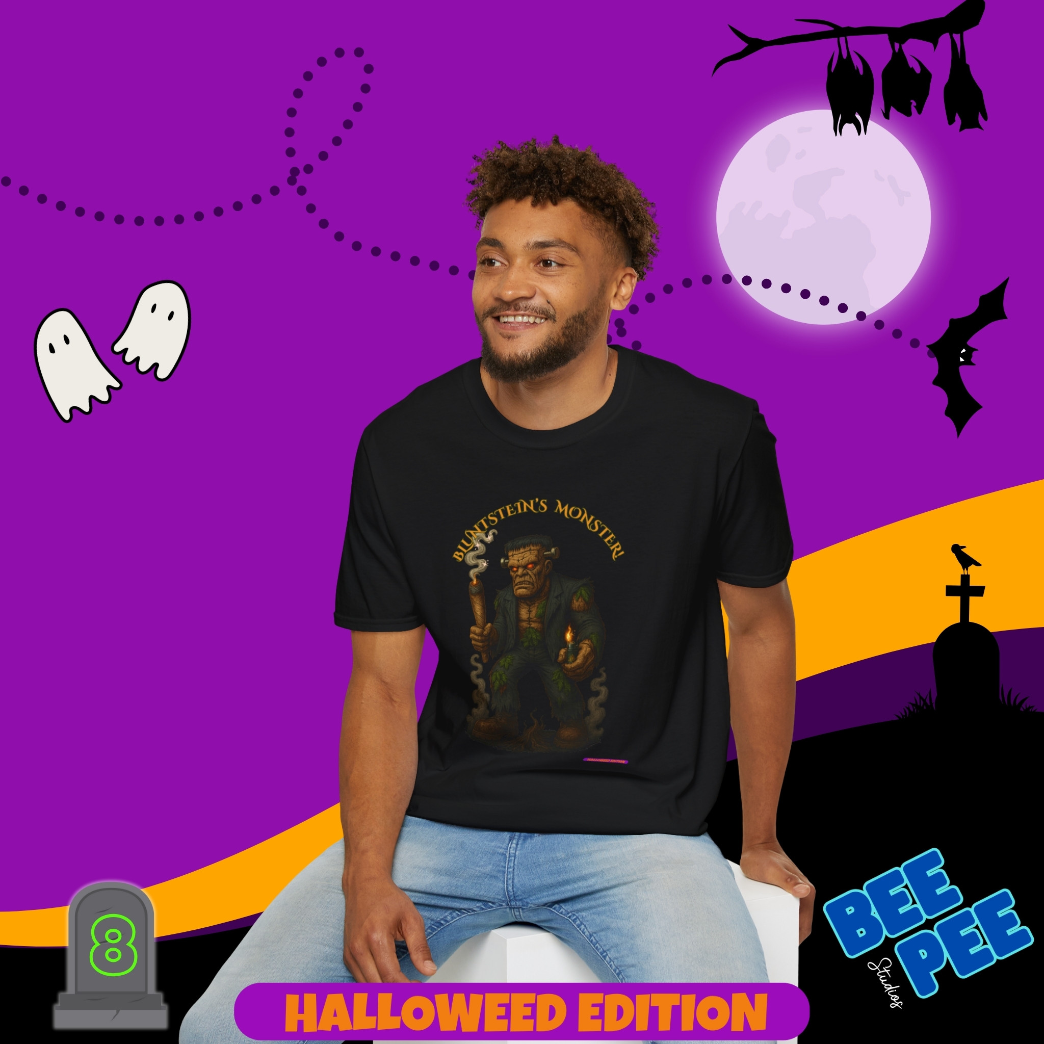 'BluntSteins Monster' T-Shirt - 'Happy Halloweed Edition' #8 product thumbnail image 'BluntSteins Monster' T-Shirt - 'Happy Halloweed Edition' #8 product thumbnail image