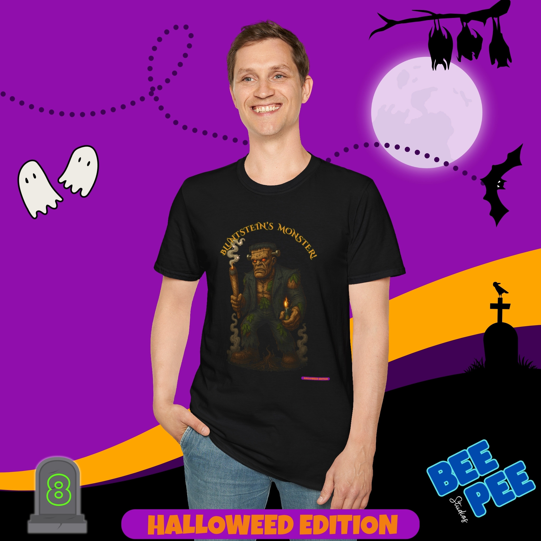 'BluntSteins Monster' T-Shirt - 'Happy Halloweed Edition' #8 product thumbnail image 'BluntSteins Monster' T-Shirt - 'Happy Halloweed Edition' #8 product thumbnail image