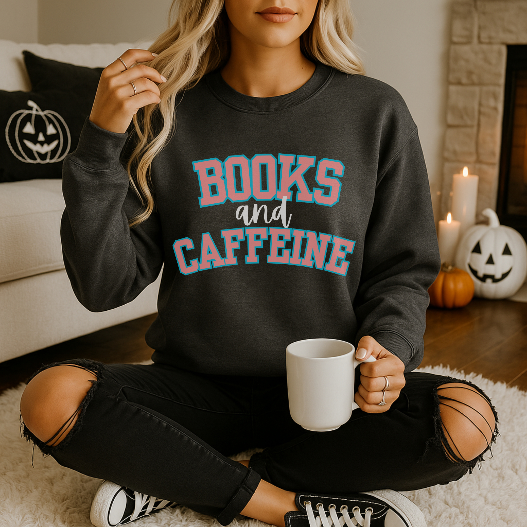 Books and Caffeine Sweatshirt - Unisex