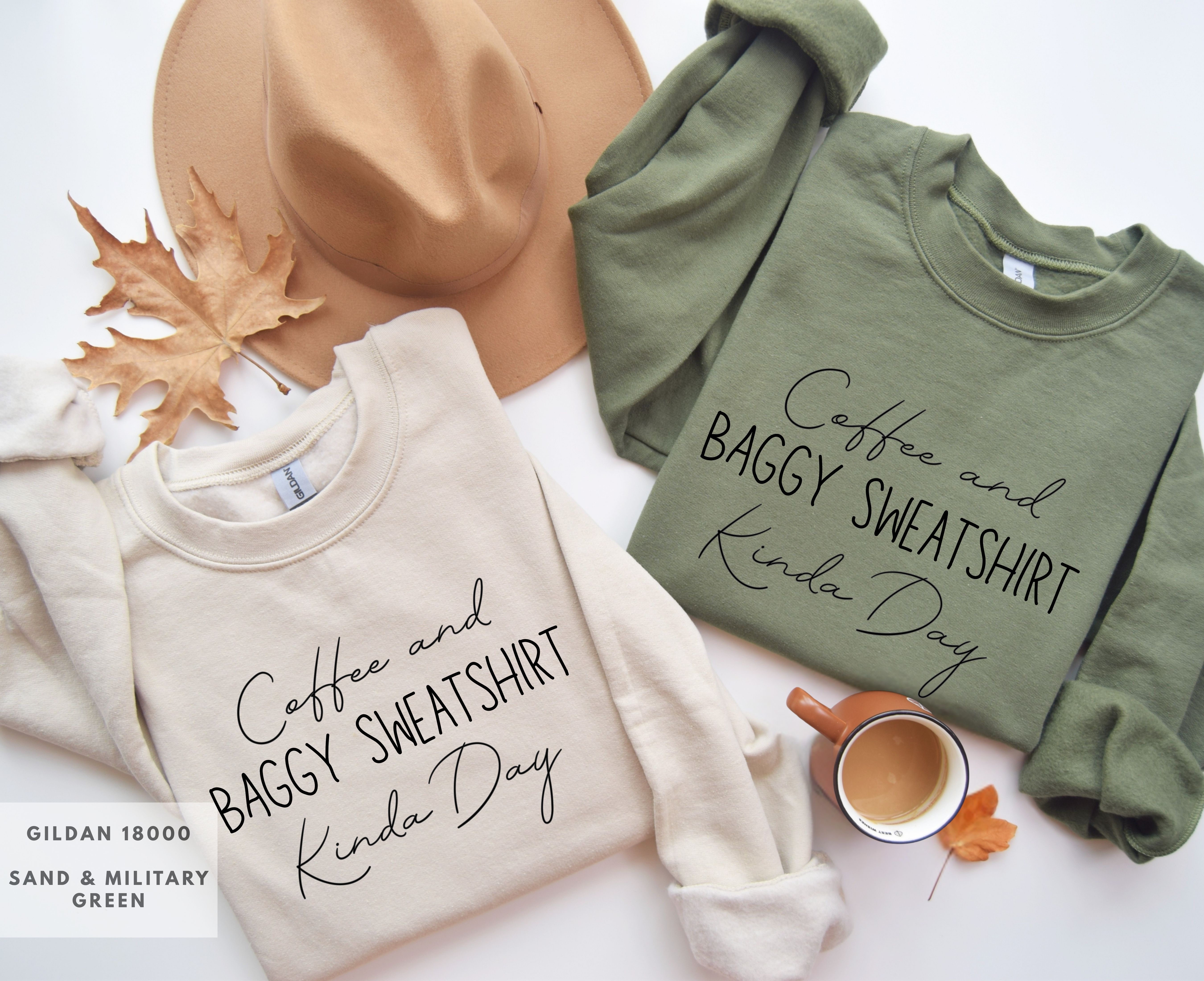 Coffee Baggy Fall sweatshirt, Minimalist Text Design, Gift for Her, Gift for Coffee Lovers, Teachers, students product thumbnail image Coffee Baggy Fall sweatshirt, Minimalist Text Design, Gift for Her, Gift for Coffee Lovers, Teachers, students product thumbnail image