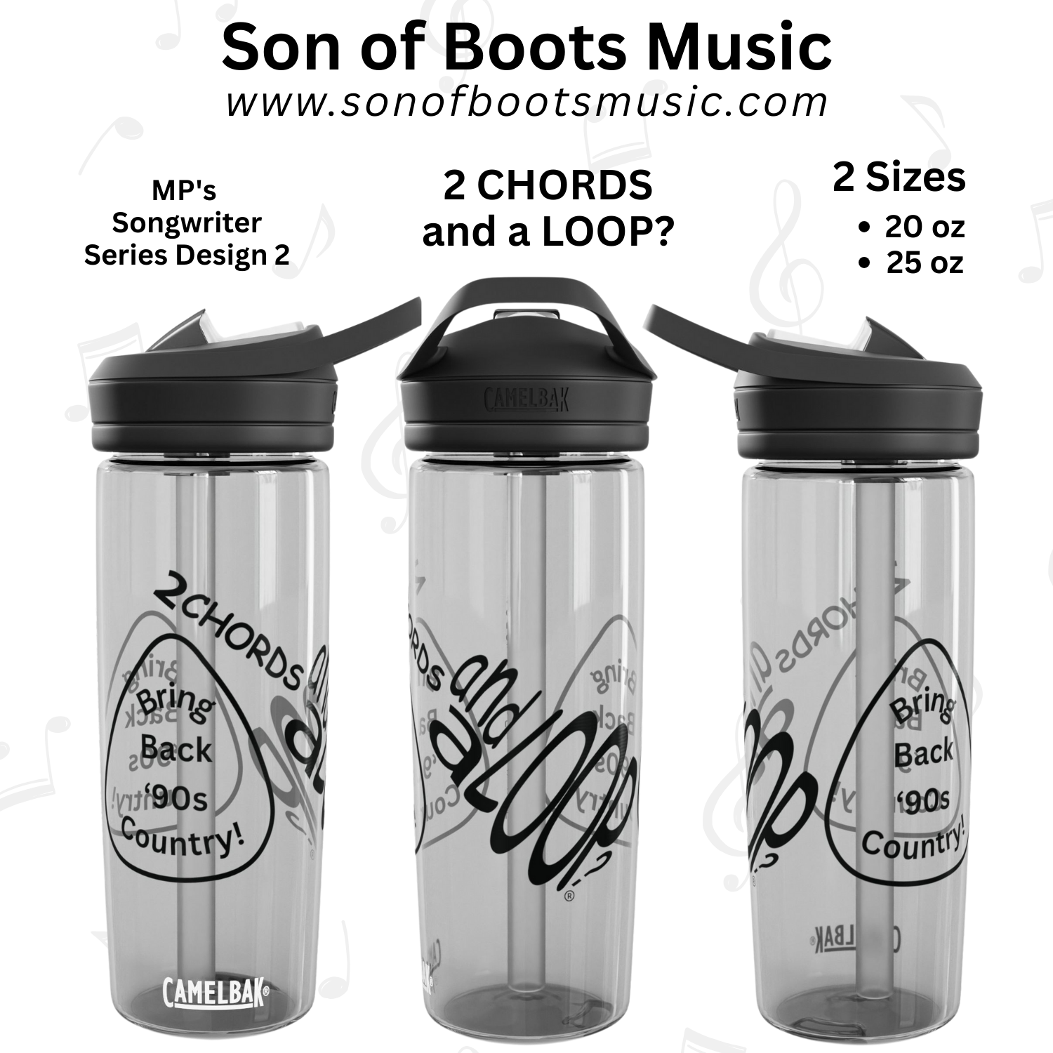 MP's Songwriter Series 2: Whether a songwriter or music lover - if you are displeased with today's country music - then EXPRESS it with this water bottle! 