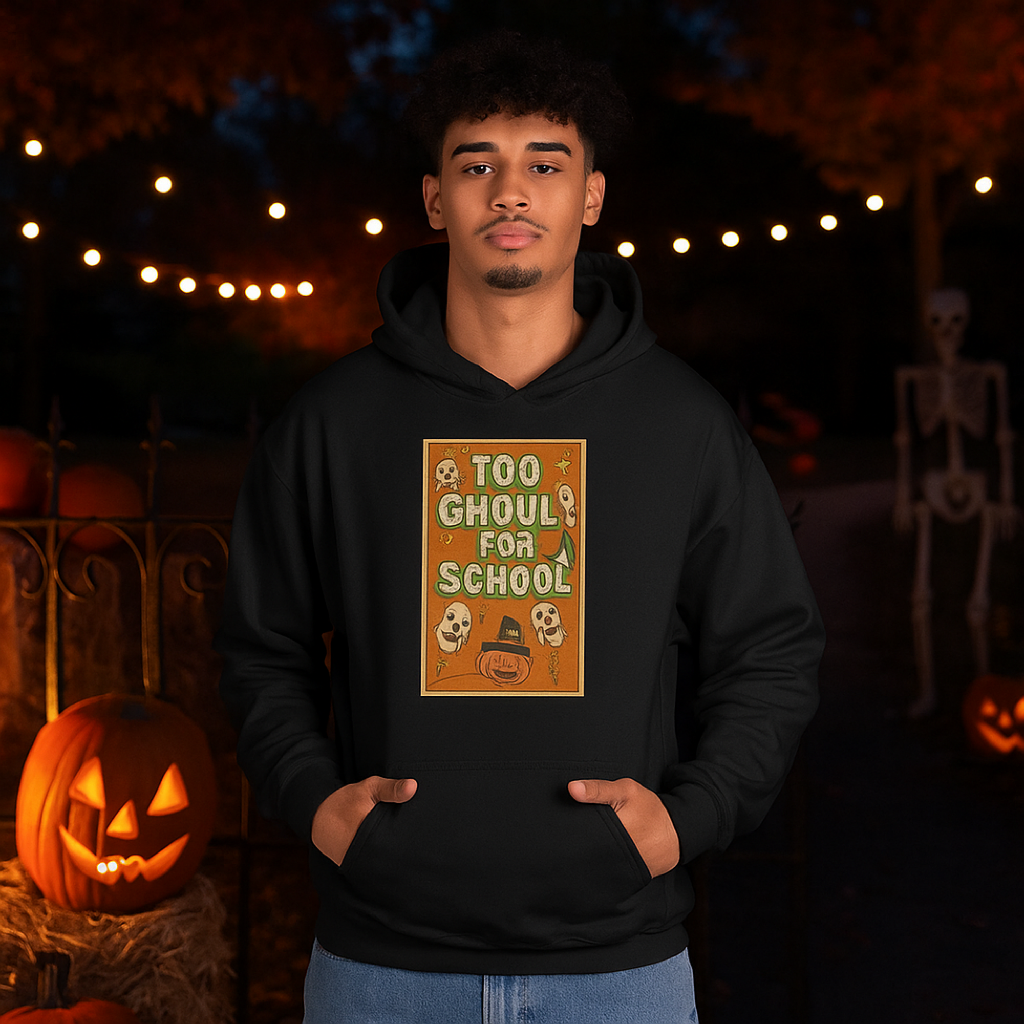 Too Ghoul for School Halloween Hoodie | Cute Ghost Sweatshirt | Spooky Season Unisex Hoodie product thumbnail image Too Ghoul for School Halloween Hoodie | Cute Ghost Sweatshirt | Spooky Season Unisex Hoodie product thumbnail image
