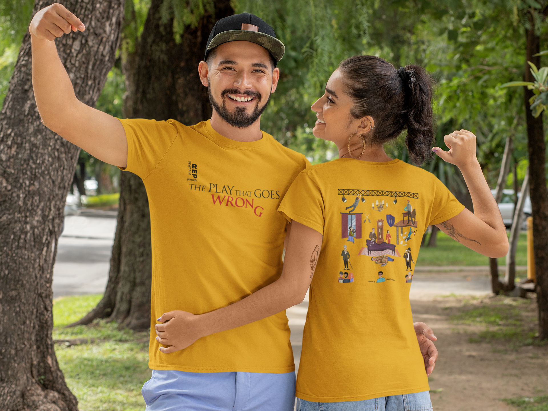 The Play That Goes Wrong Seattle Rep Cotton Crew Tee The Play That Goes Wrong Seattle Rep Cotton Crew Tee