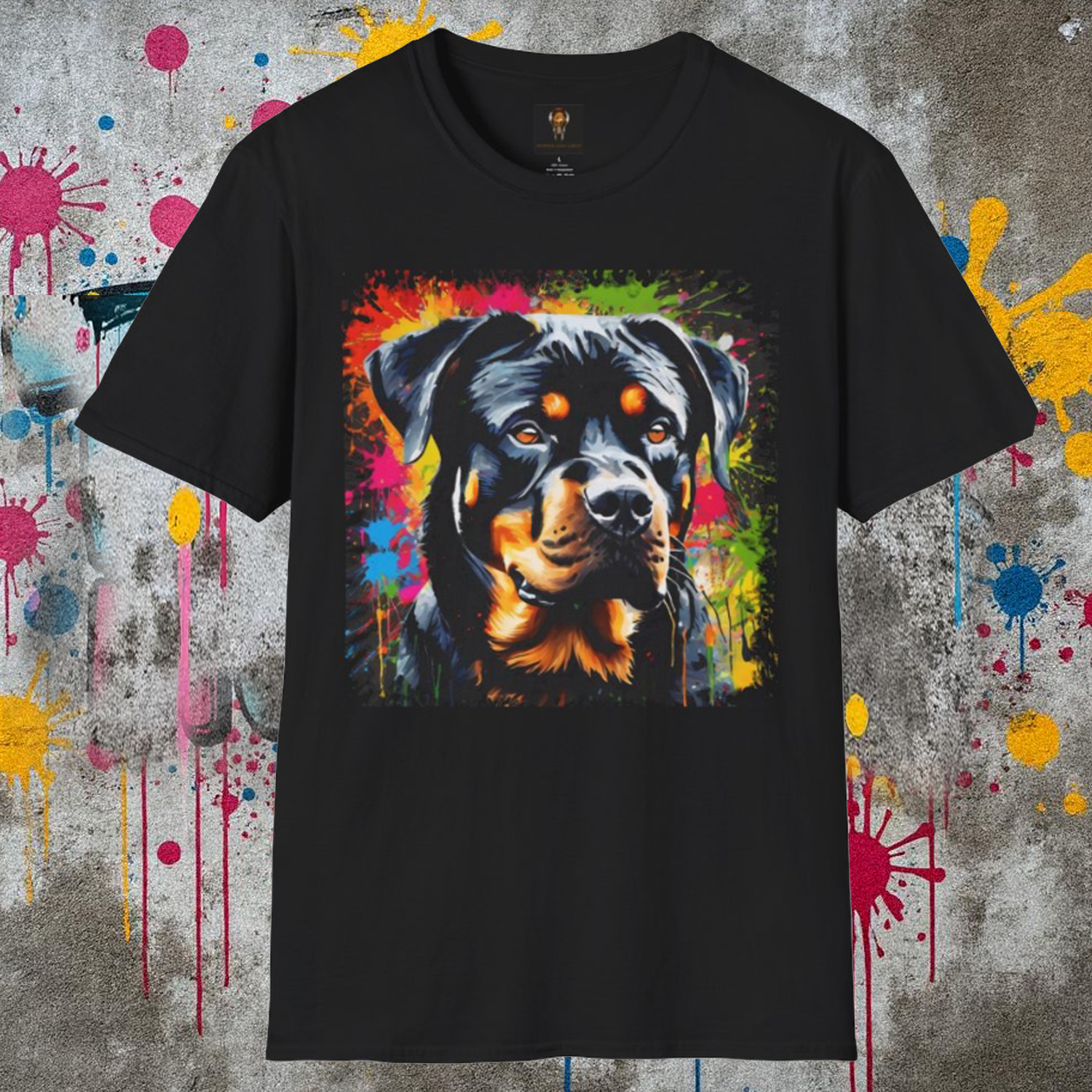 Unisex Colorful Rottweiler Love T-Shirt Unisex Colorful Rottweiler Love T-Shirt
