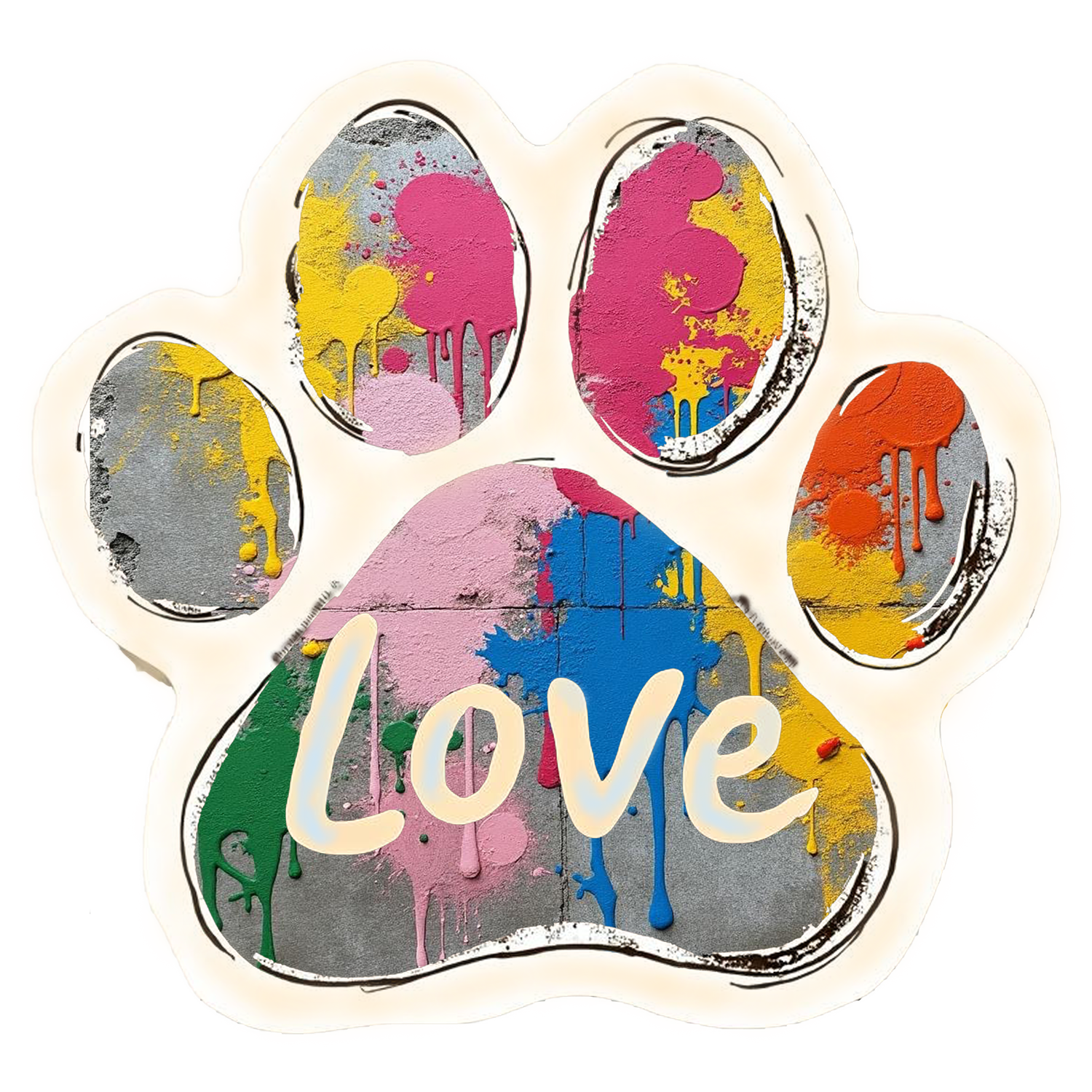 Unisex Colorful Rottweiler Love T-Shirt  product thumbnail image